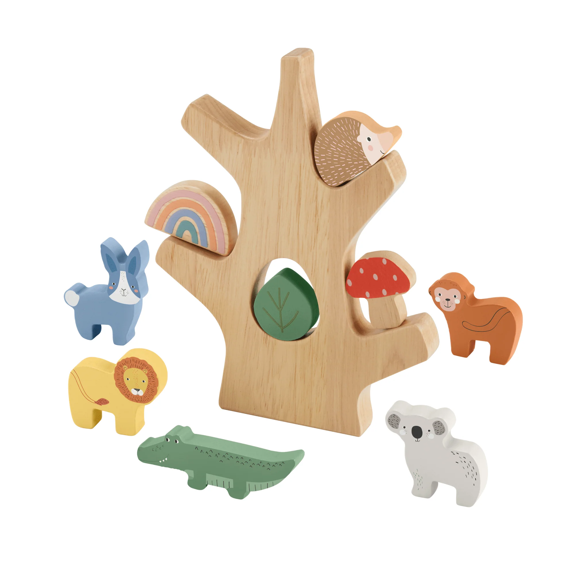 Fisher-Price Houten Balansboom, Stapelspeelgoed Voor Peuters, 10 Onderdelen - Image 5