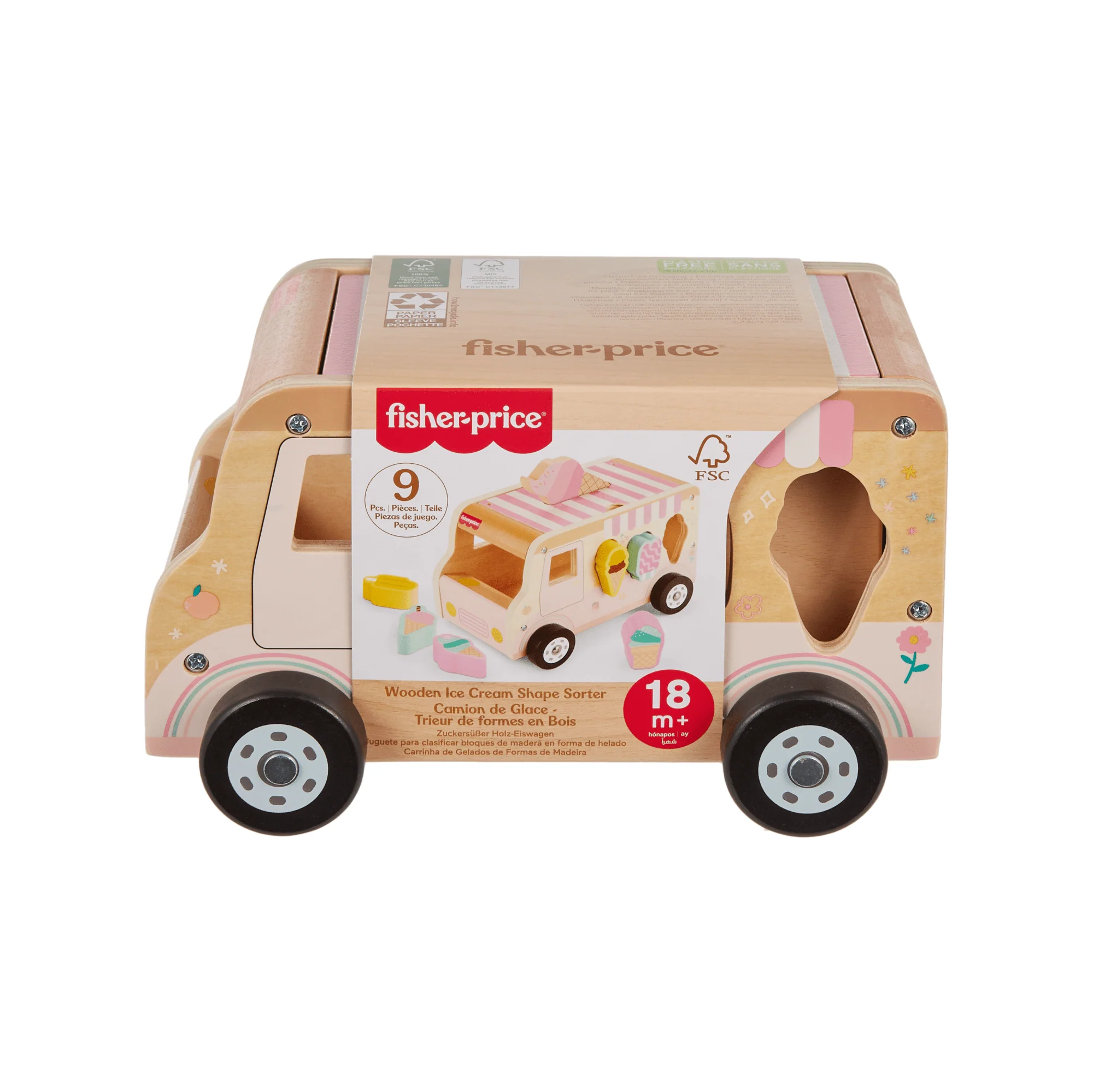 Fisher-Price Houten Ijsvormsorteerset Voor Peuters En Kleuters, 8 Houten Onderdelen - Image 6