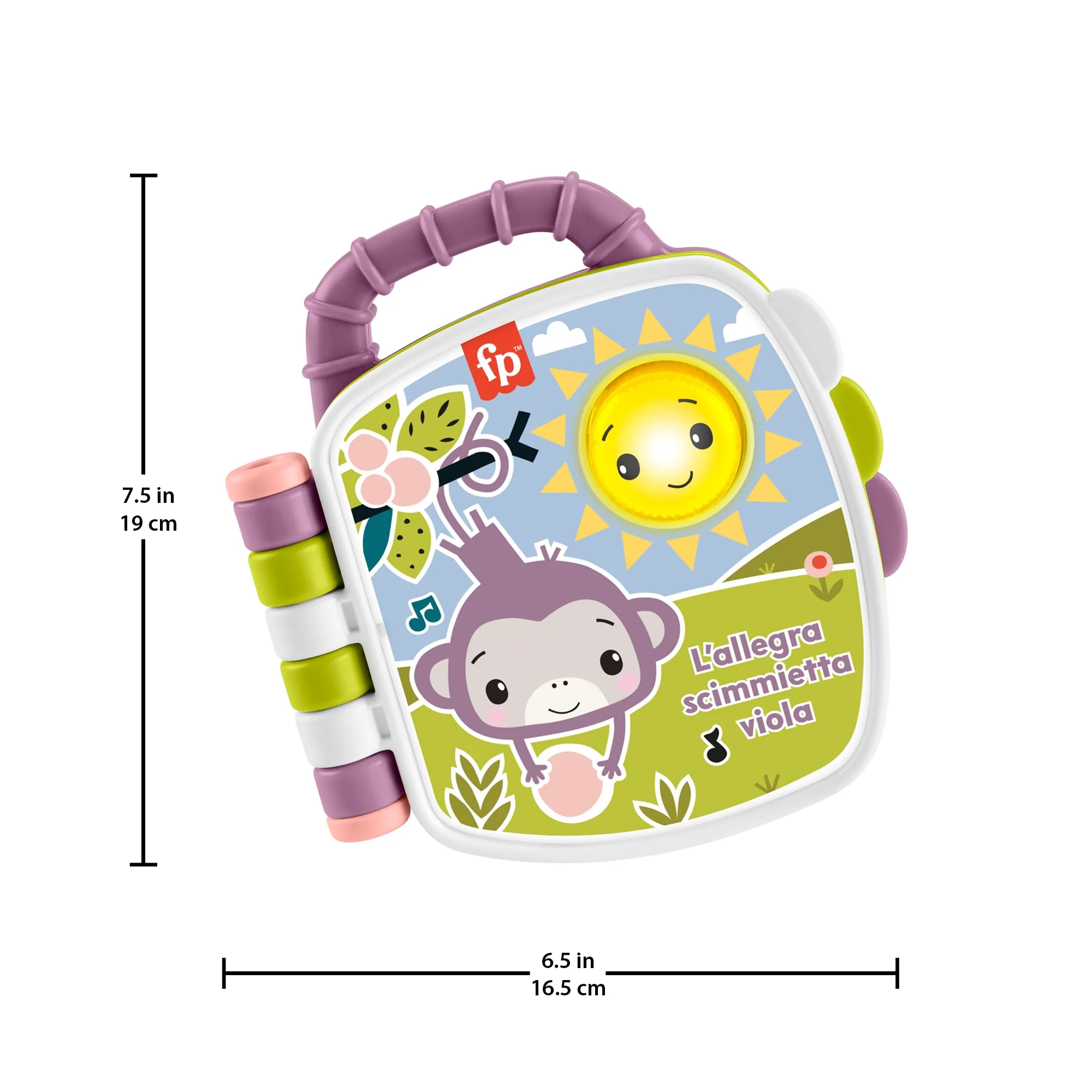 Fisher-Price Il Libro Delle Canzoncine Della Scimmietta Viola Per Neonati E Bambini Con Luci E Suoni, Versione Italiana - Image 5