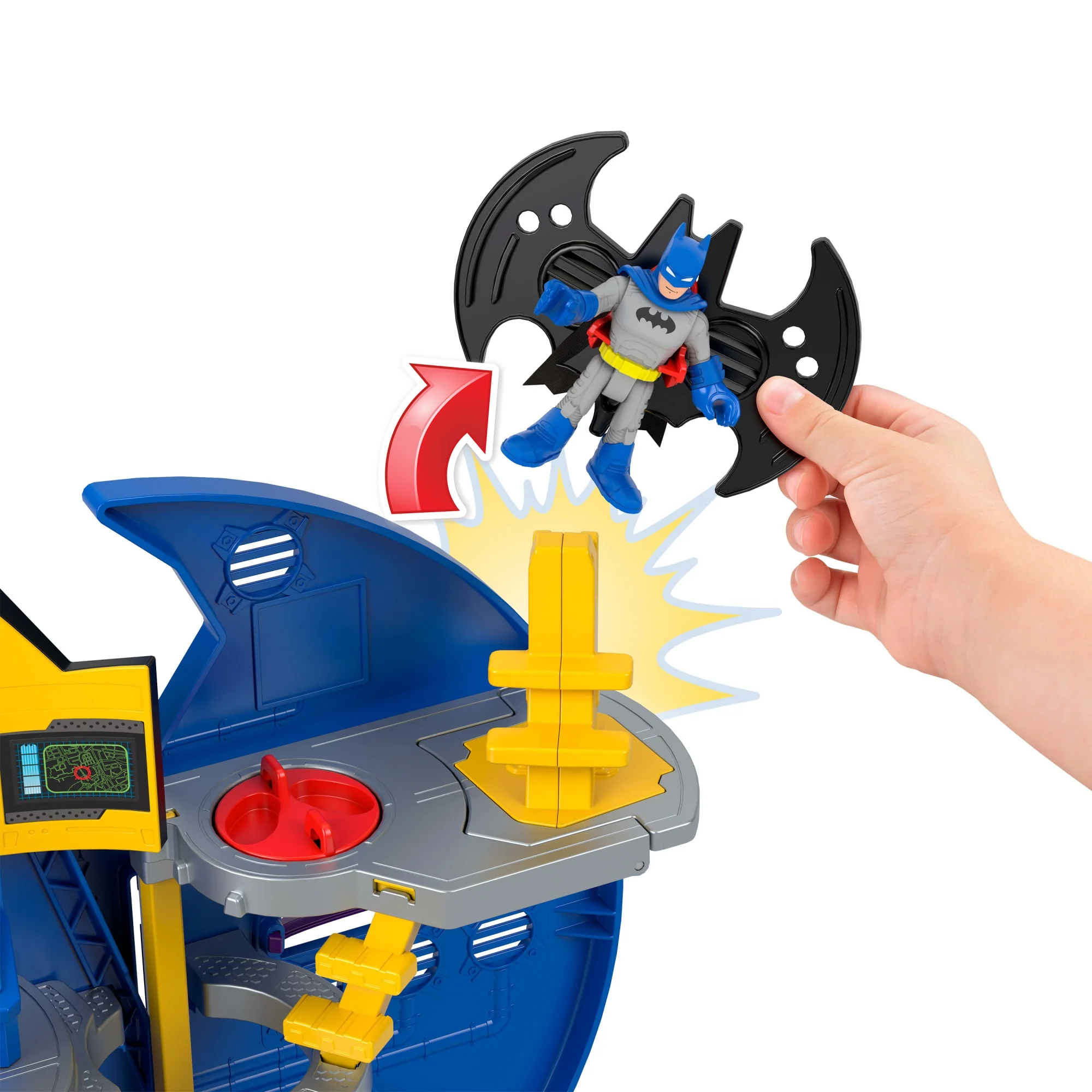 Fisher-Price Imaginext DC Super Friends Batcave Showdown Set With 4 Action Figures, Batcycle & More - Image 2