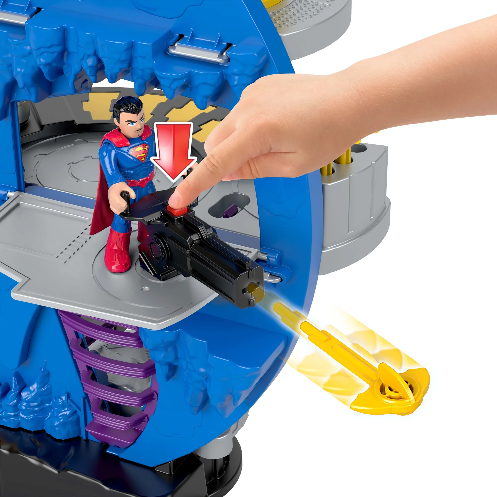 Fisher-Price Imaginext DC Super Friends Batcave Showdown Set With 4 Action Figures, Batcycle & More - Image 4