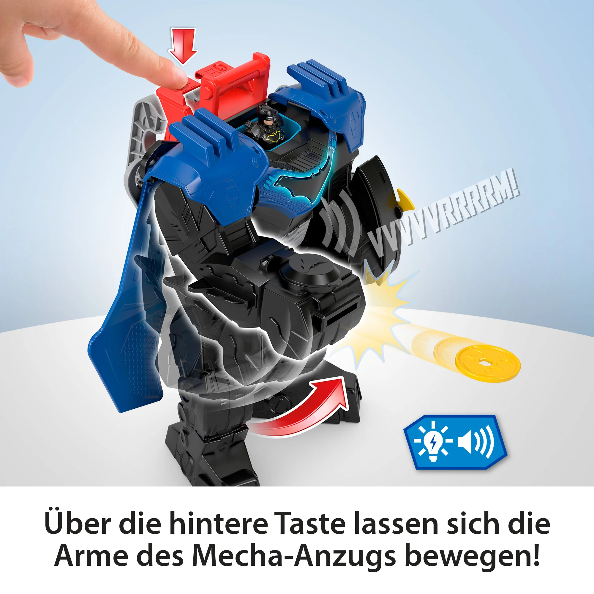 Fisher-Price Imaginext DC Super Friends Batman Flug-Mech Spielzeug Mit Lichtern, Geräuschen Und Actionfigur - Image 4