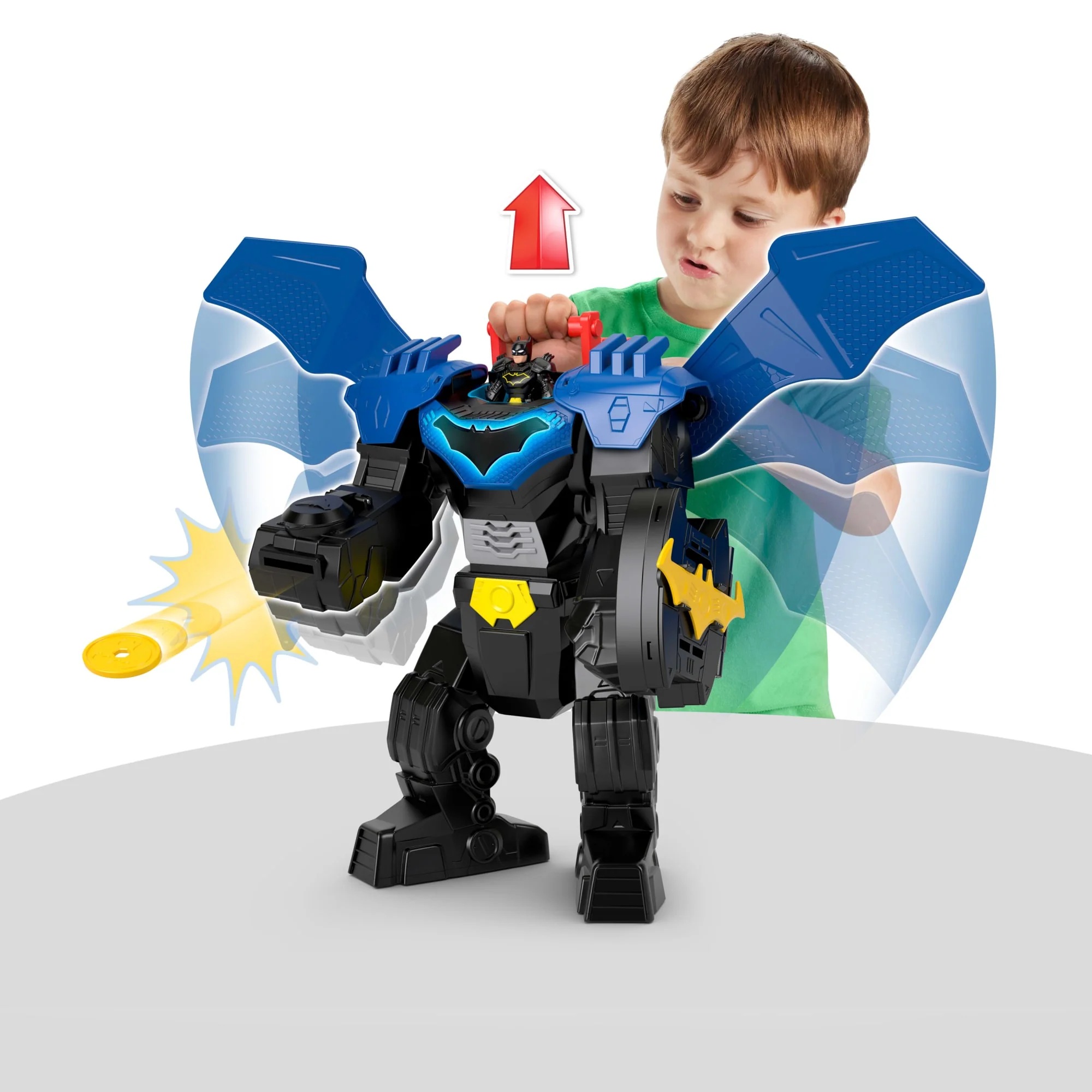 Fisher-Price Imaginext DC Super Friends Batman Flight Mech Toy With Lights, Sounds & Action Figure - Image 2