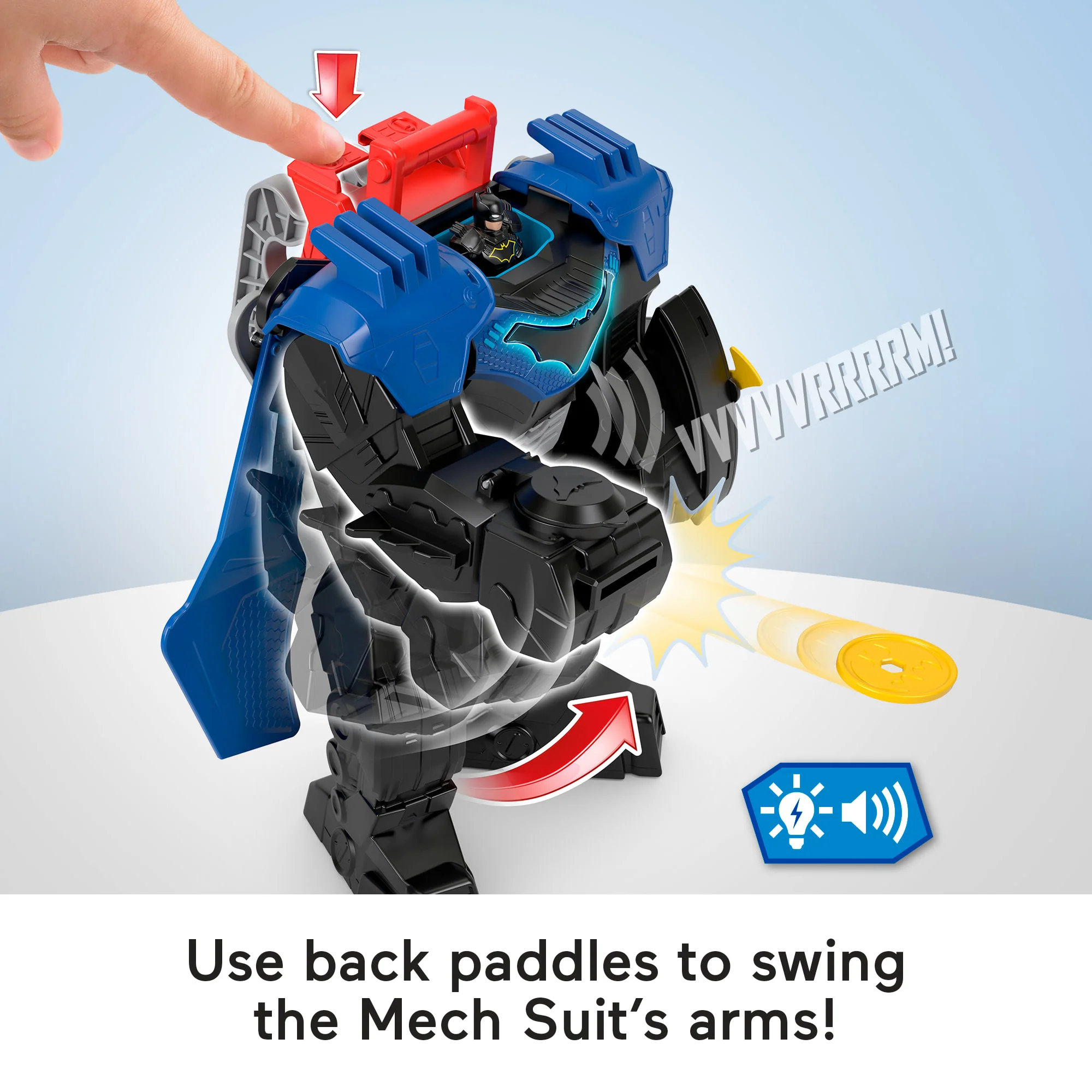 Fisher-Price Imaginext DC Super Friends Batman Flight Mech Toy With Lights, Sounds & Action Figure - Image 4