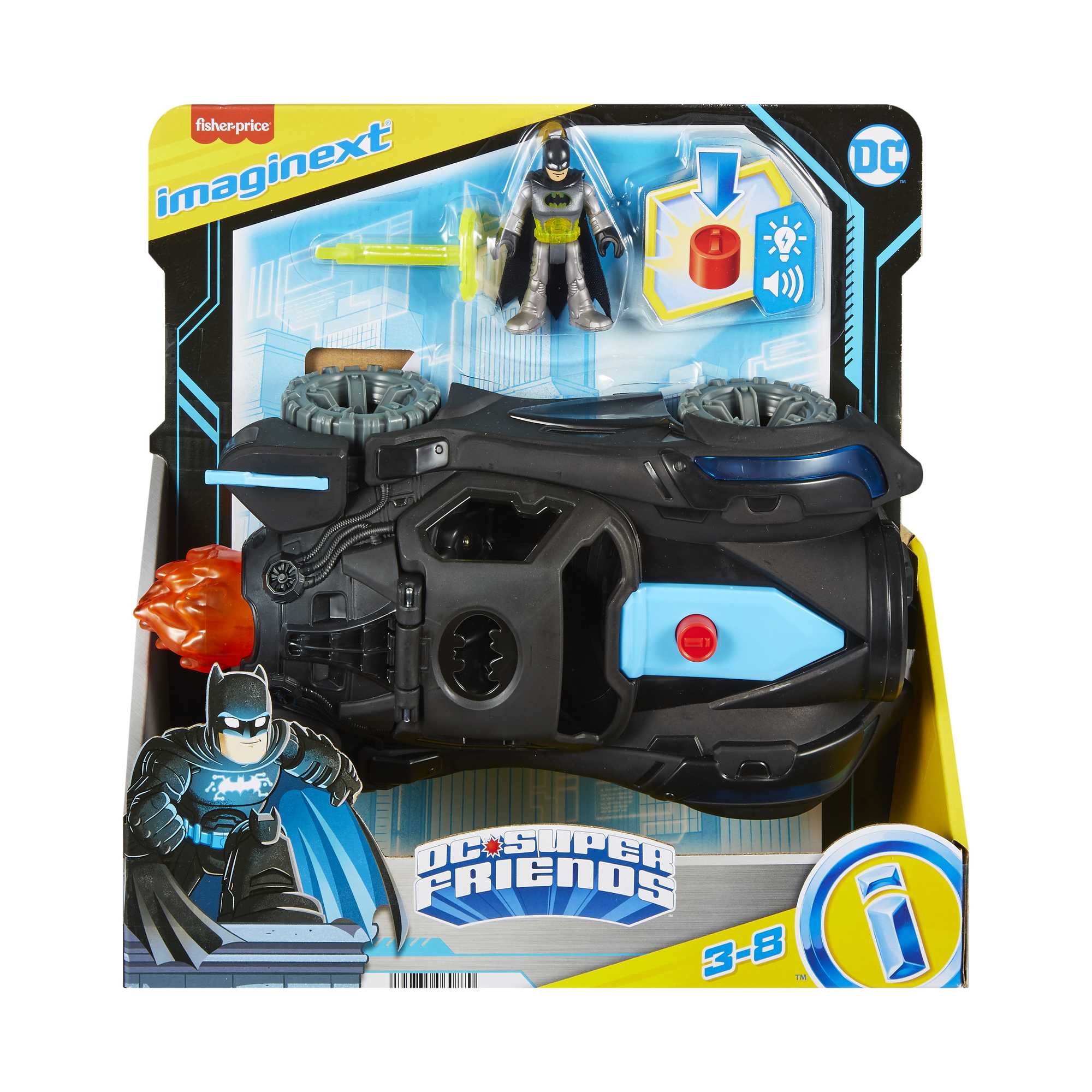 Fisher-Price Imaginext DC Super Friends Batmobile Με Φώτα Και Ήχους - Image 5