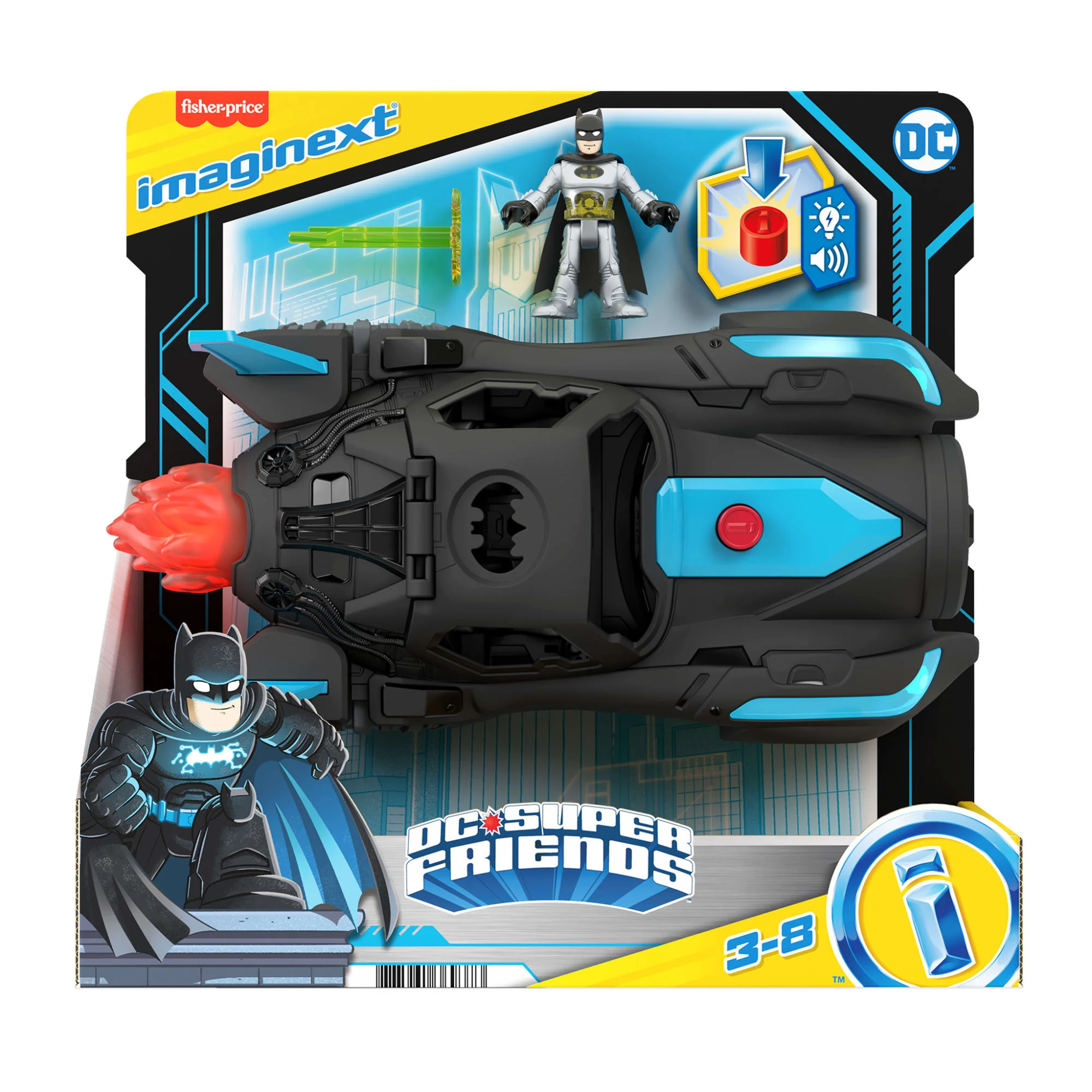 Fisher-Price Imaginext DC Super Friends Batmobile Με Φώτα Και Ήχους - Image 7