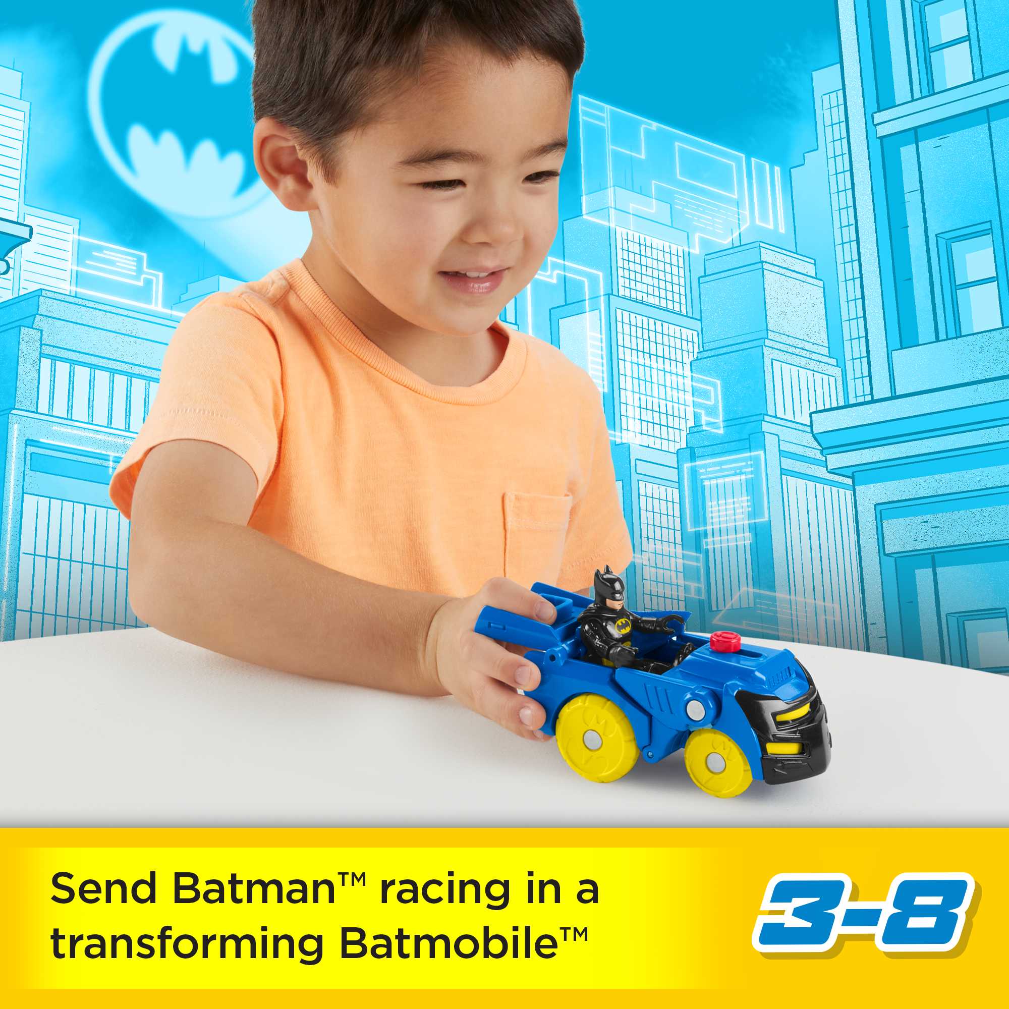 Fisher-Price Imaginext DC Super Friends Head Shifters Batman & Batmobile - Image 2