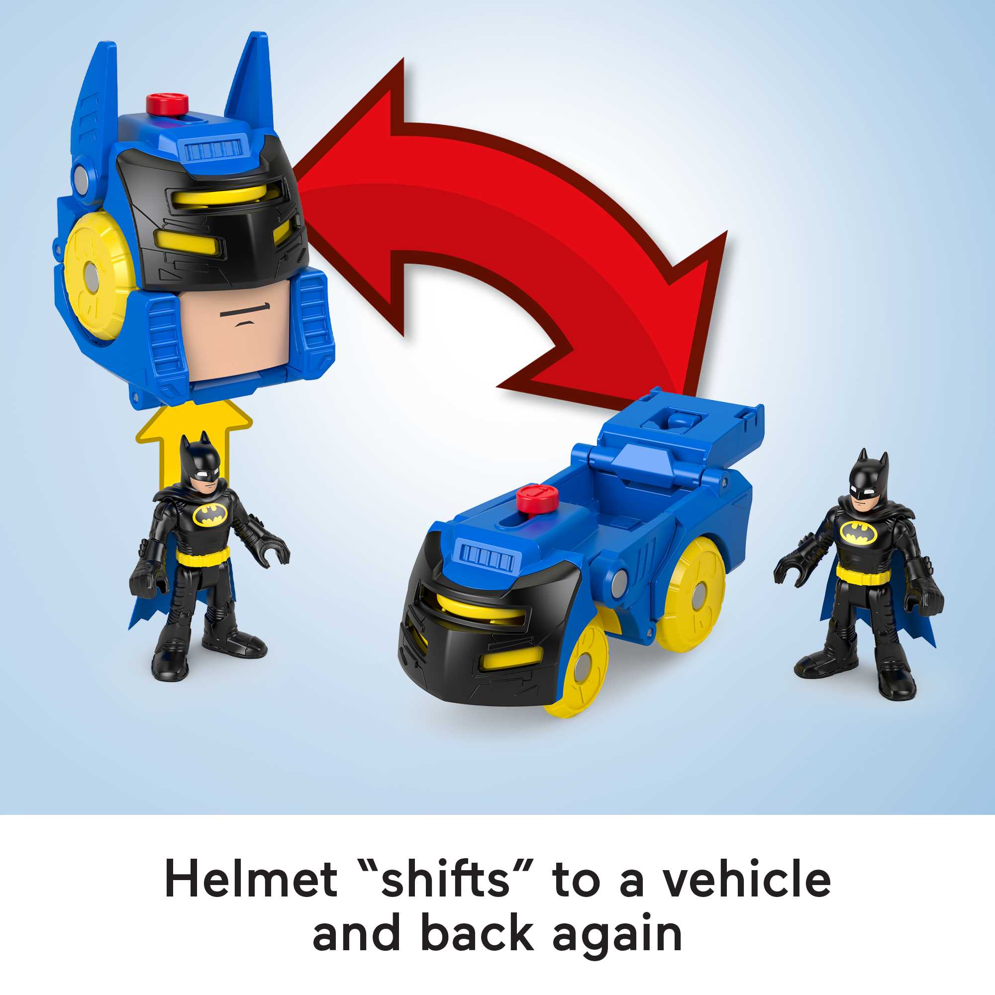Fisher-Price Imaginext DC Super Friends Head Shifters Batman & Batmobile - Image 3