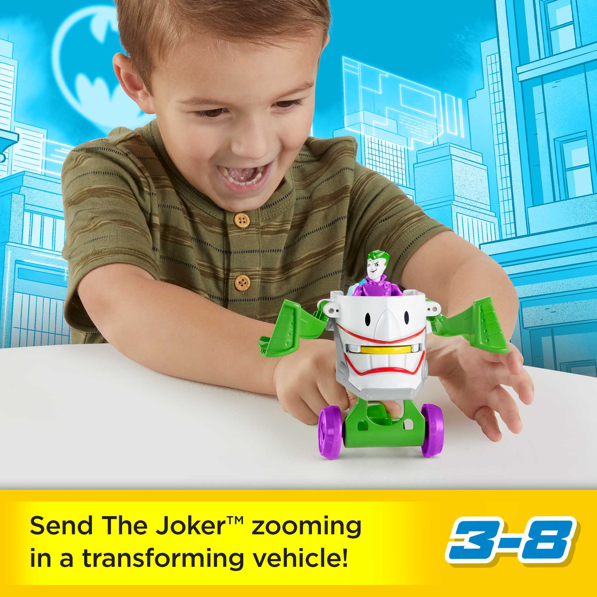 Fisher-Price Imaginext DC Super Friends Head Shifters The Joker & Laff Mobile - Image 3