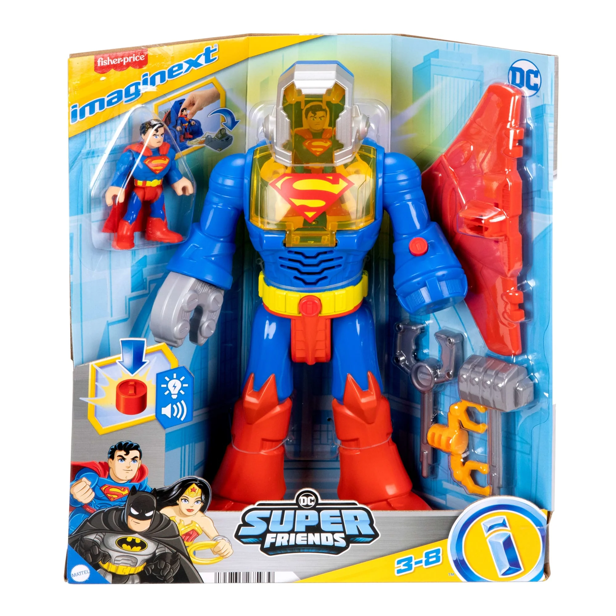 Fisher-Price Imaginext-DC Super Friends-Robot Superman XL 6 Pièces - Image 6