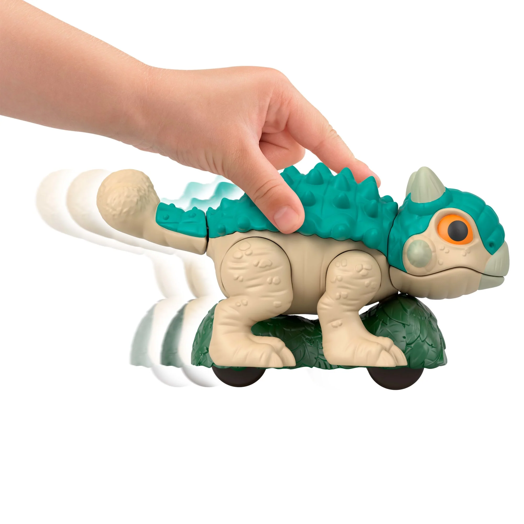 Figura De Acción De Ankylosaurus De “Jurassic World: El Renacer” De Imaginext De Fisher-Price, Figura De Dinosaurio Con Ruedas Y Movimiento De Meneo - Image 3