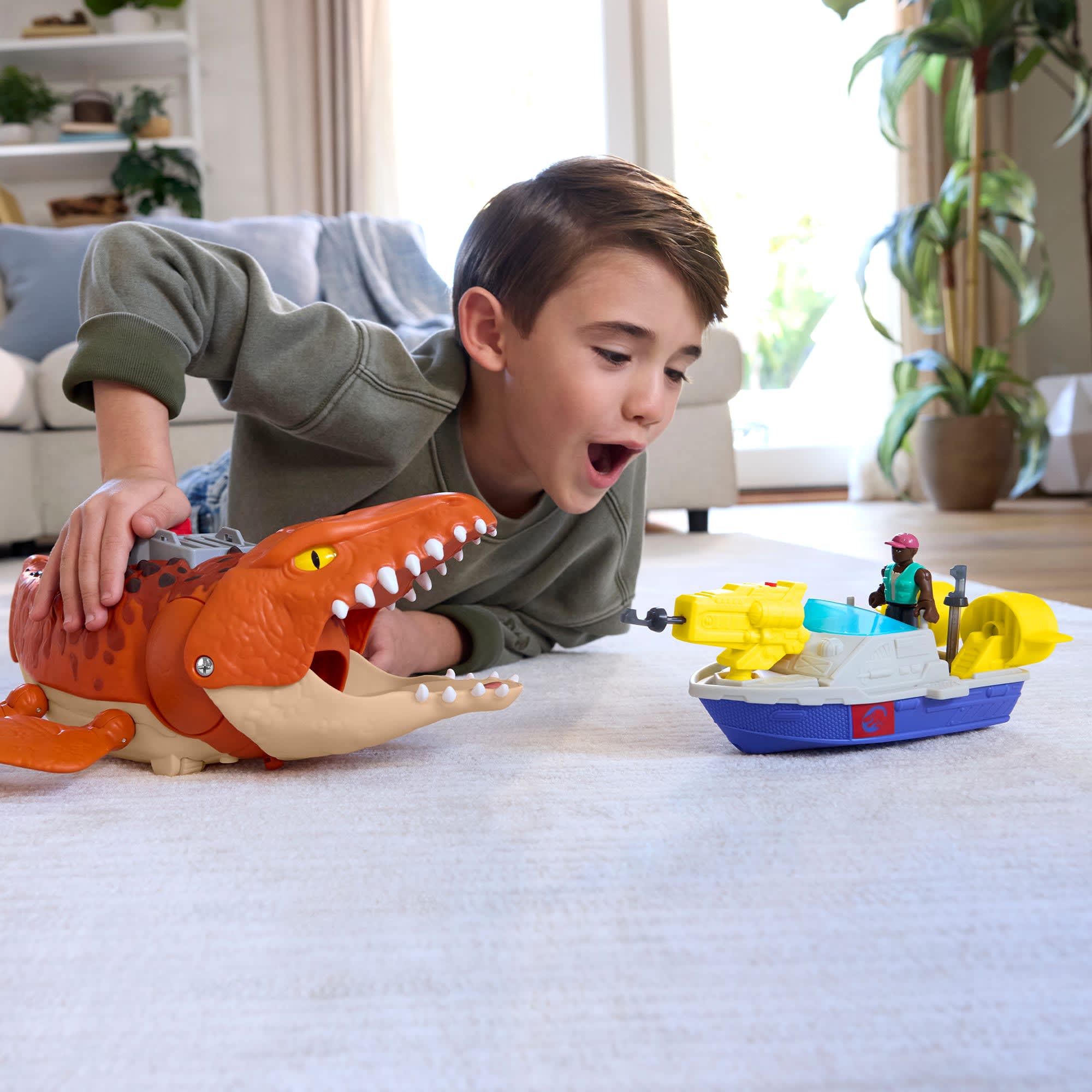 Fisher-Price Imaginext Jurassic World Rebirth Dev Ağızlı Mosasaurus Dinozor Oyuncağı Ve Oyun Seti - Image 2