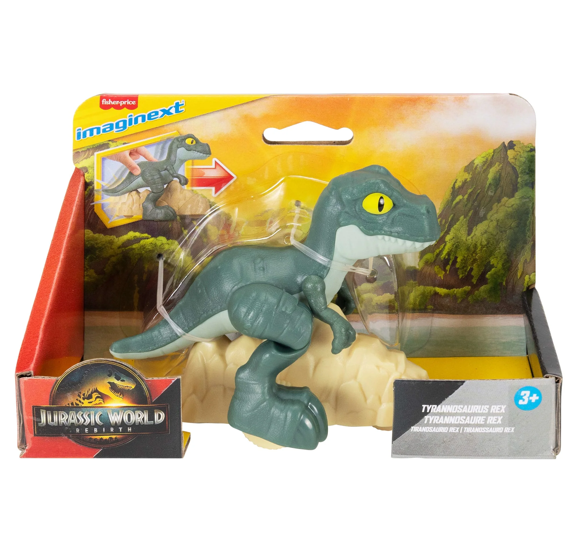 Fisher-Price Imaginext Jurassic World Tyrannosaurus Rex Dinosaur Toy Avec Roues Et Mouvement D'Agitation - Image 6