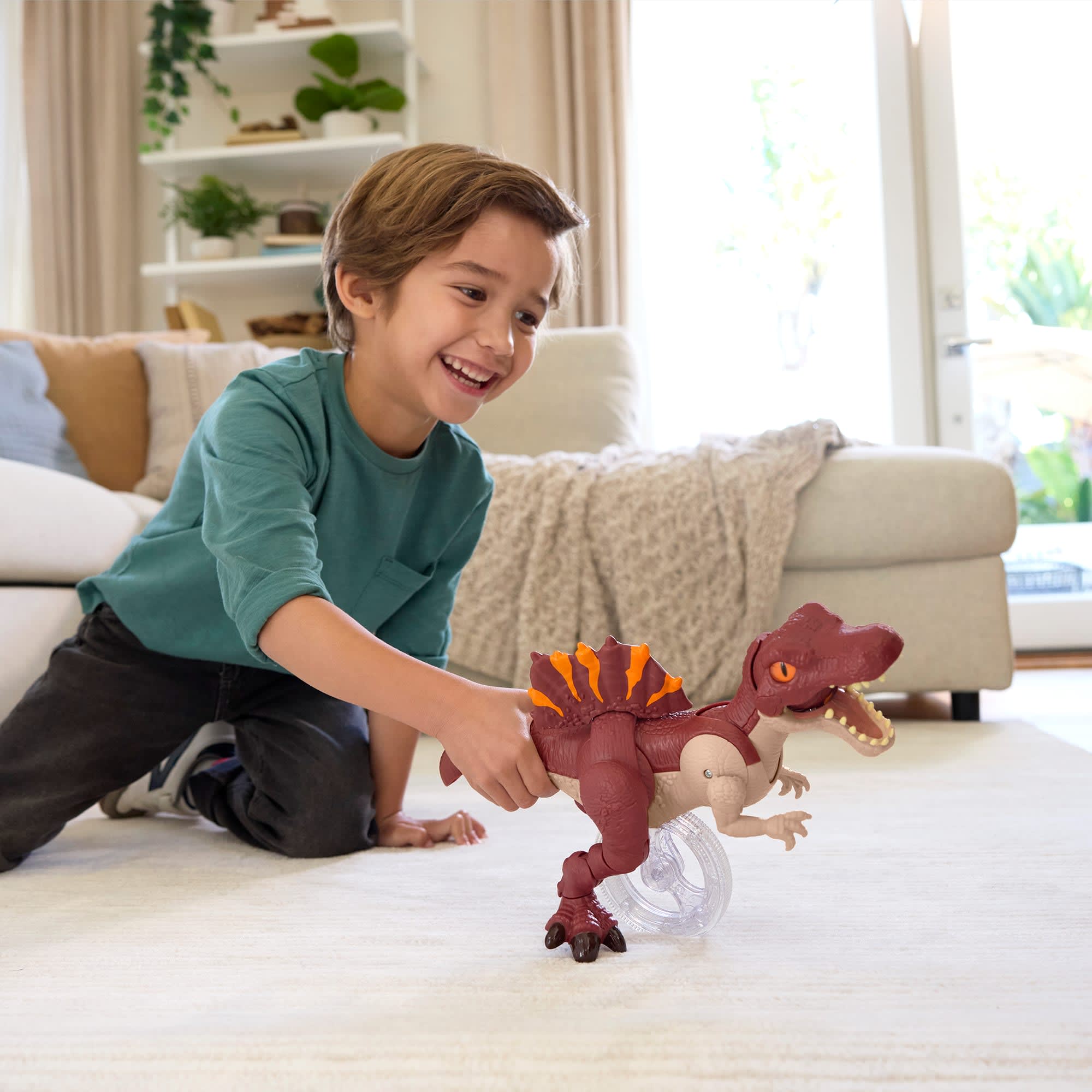 Fisher-Price Imaginext Jurassic World: Die Wiedergeburt“ Sprintender Spinosaurus, Dinosaurier-Spielzeug, Das Nach Vorne Springen Und Zuschnappen Kann - Image 2