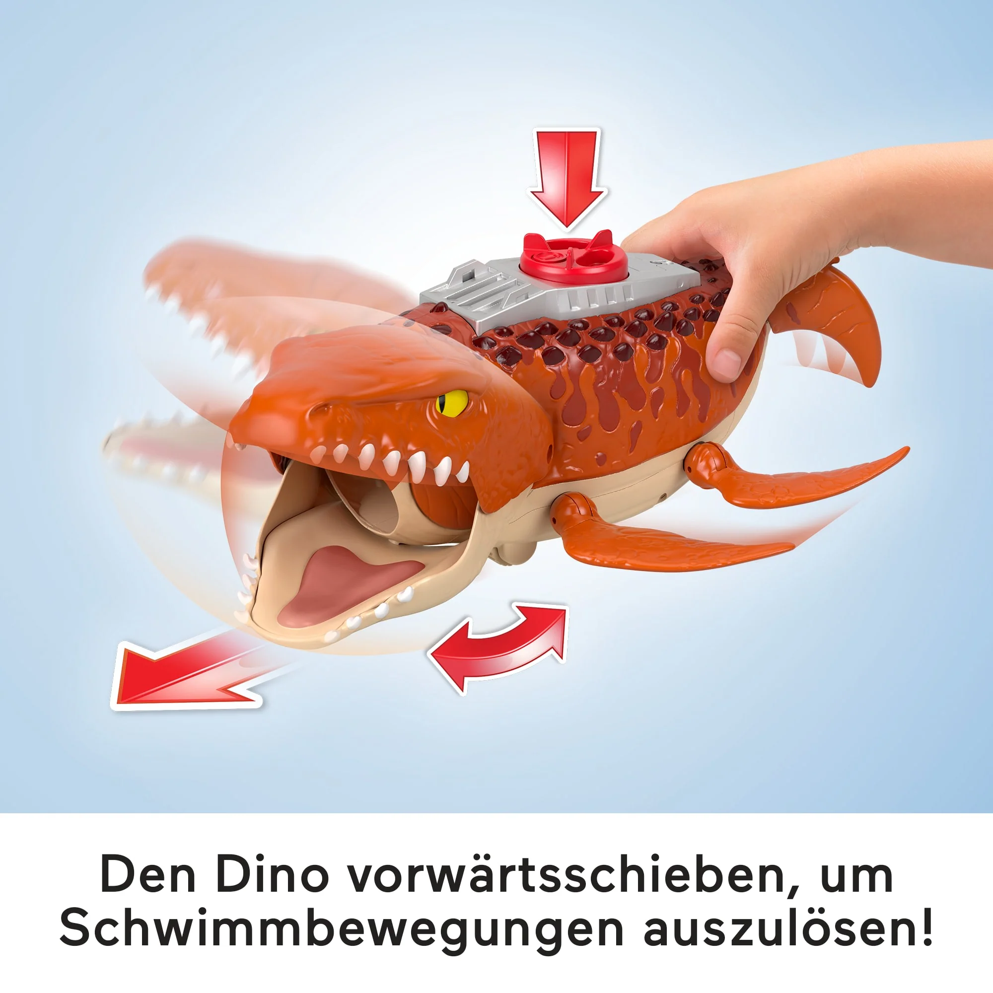 Fisher-Price Imaginext Jurassic World: Die Wiedergeburt“ Wasserjäger Schnapp-Mosasaurus Dinosaurier-Spielzeug Spielset - Image 3