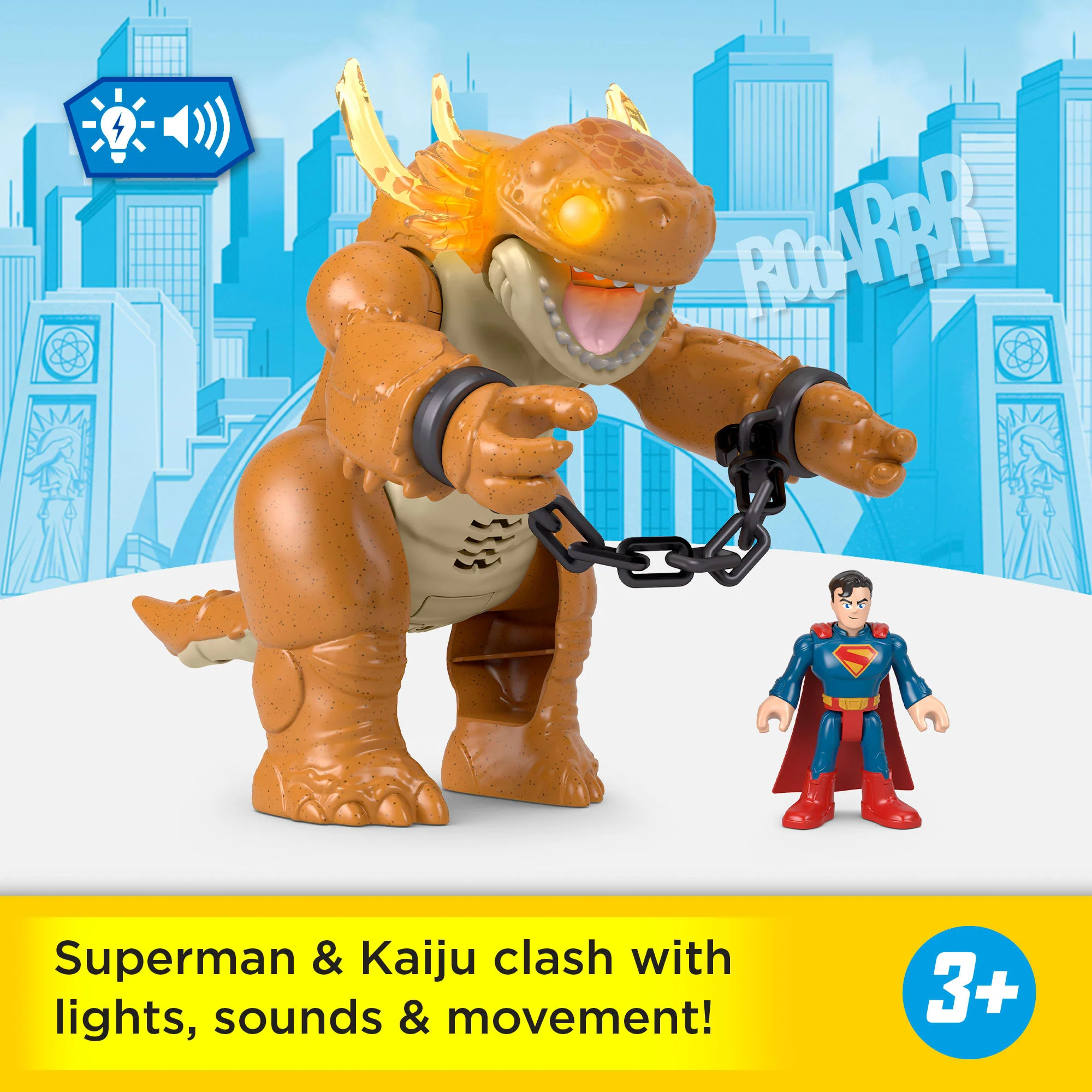 Fisher-Price Imaginext Superman Monster Toy With Lights, Sounds, Motion & Action Figure - Image 2