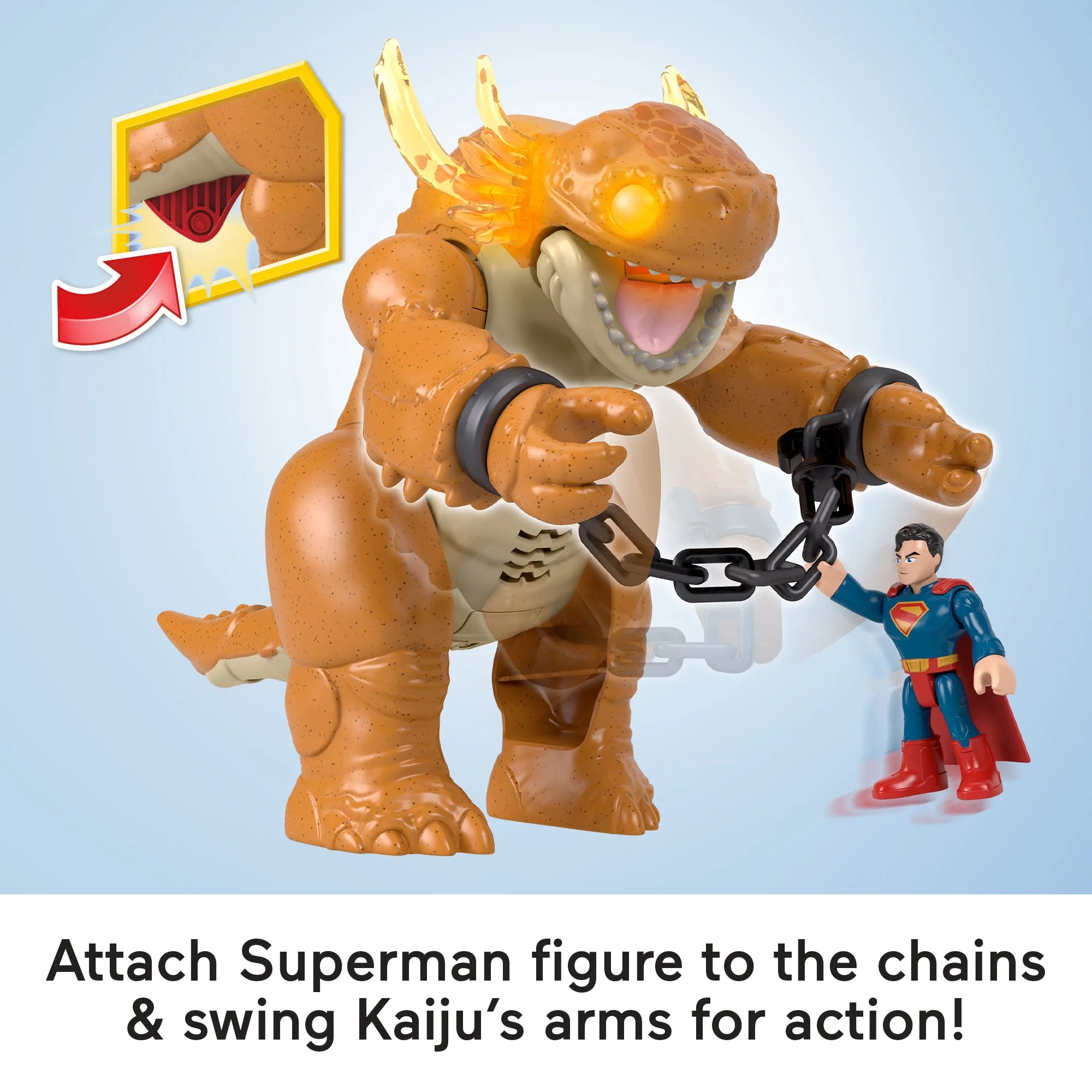 Fisher-Price Imaginext Superman Monster Toy With Lights, Sounds, Motion & Action Figure - Image 3