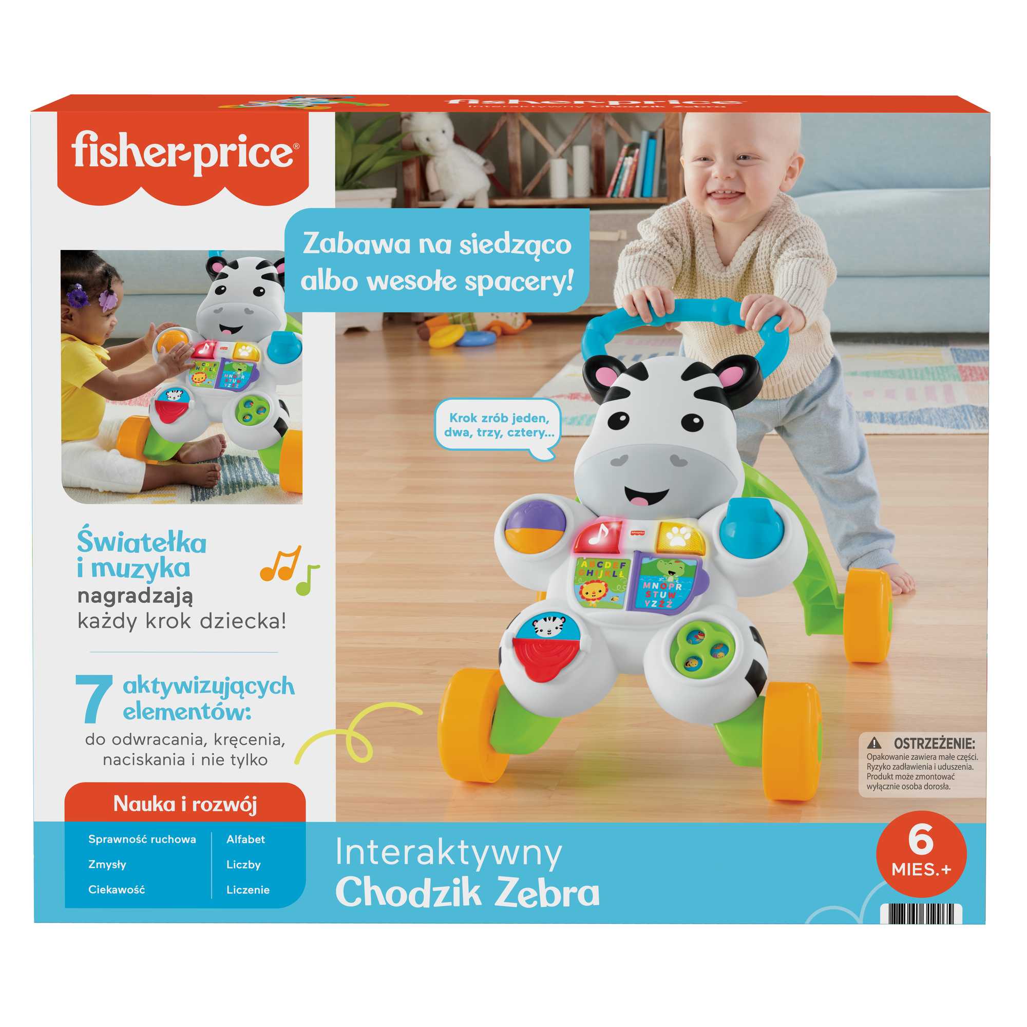 Fisher-Price® Interaktywny Chodzik Zebra - Image 6