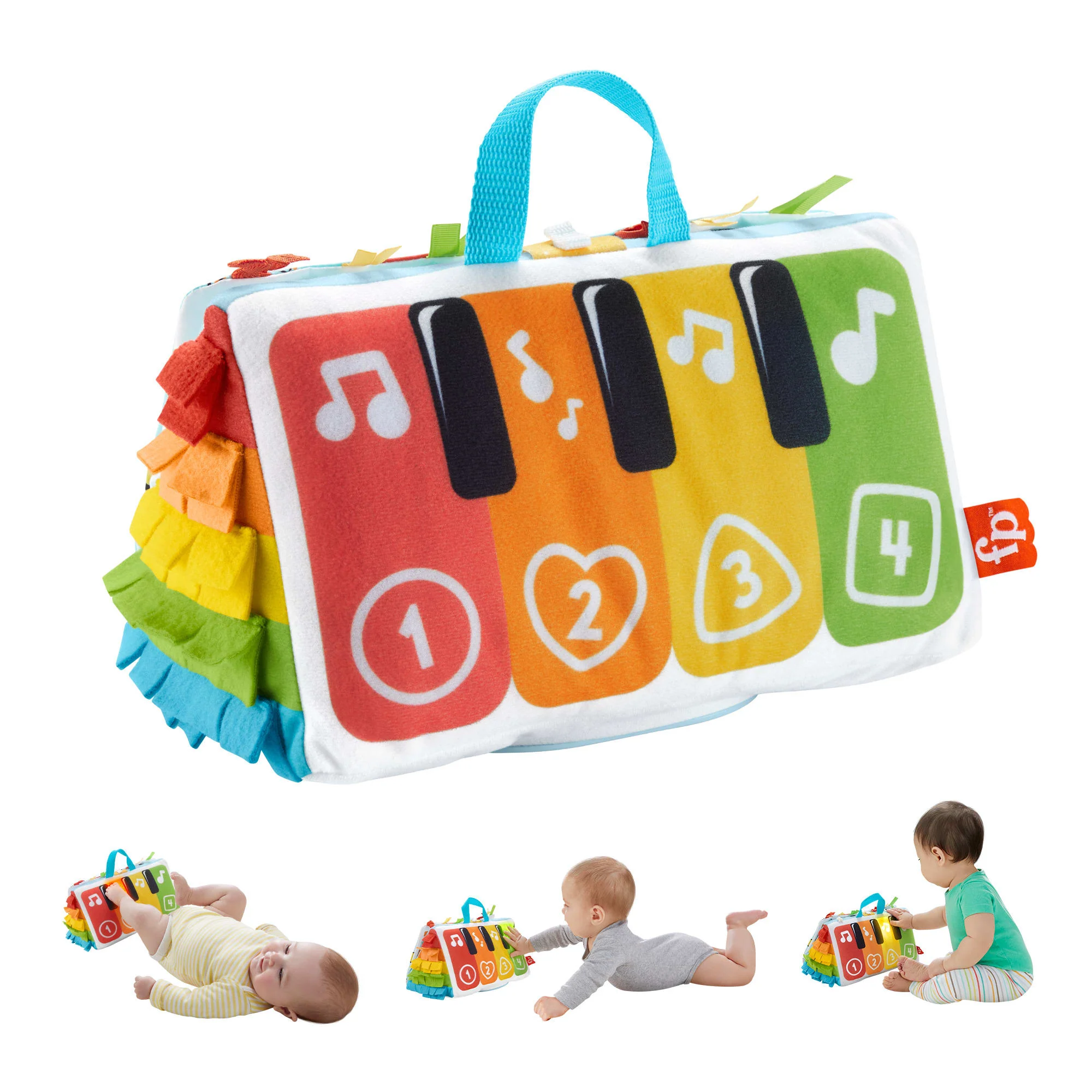 Fisher-Price Işıklı Ve Müzikli Yumuşak Piyano, Yenidoğan, Işıklı Ve Müzikli Karın Üstünde Oynama Oyuncağı