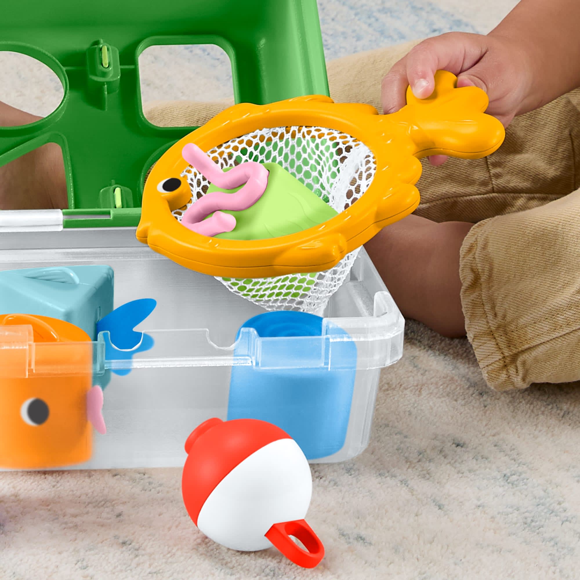 Fisher-Price Arkadaşlık Ormanı Şekil Eşleştirme Kutusu, Bebekler Için Oyuncak, 6 Blok Ve Balık Tutma Ağı - Image 4