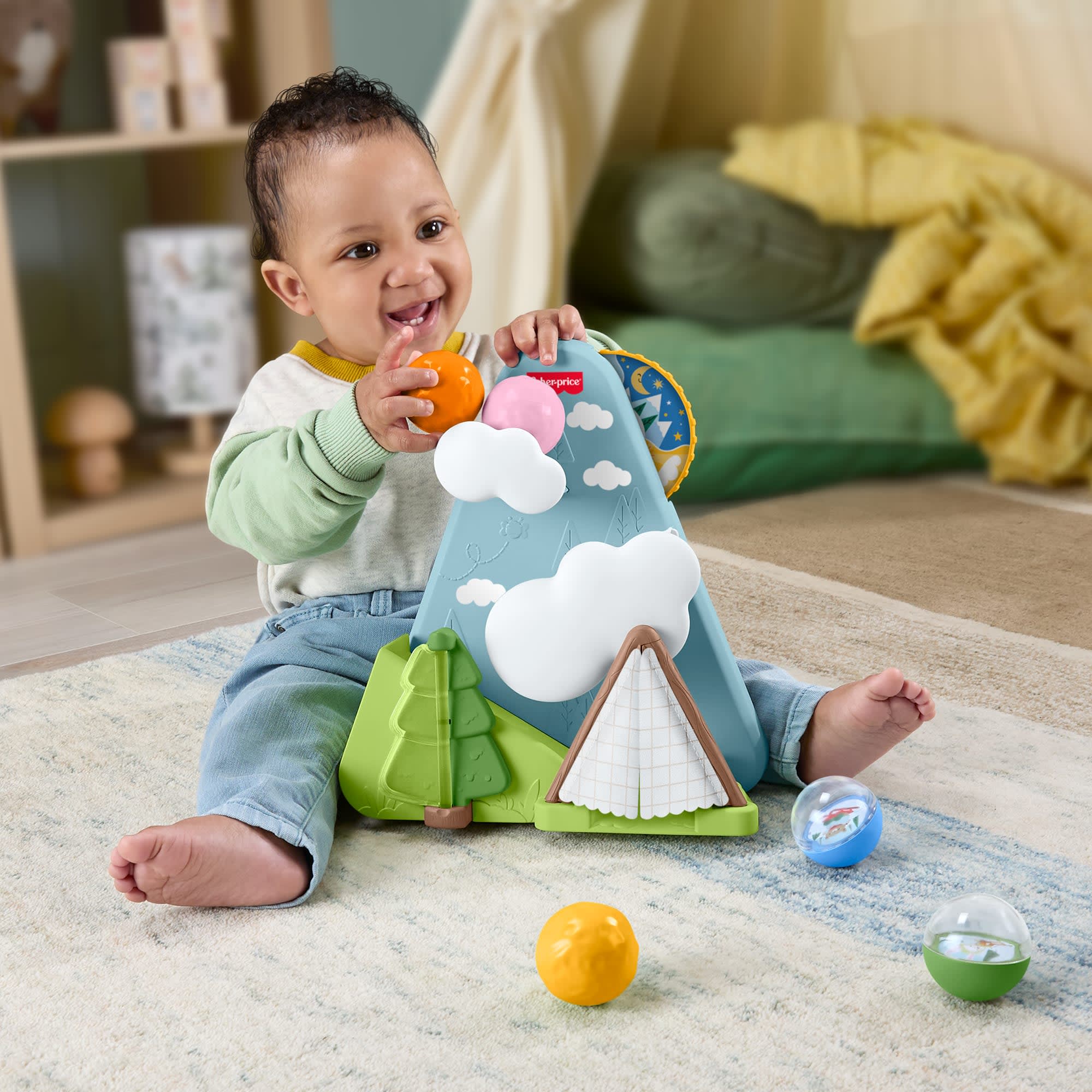 Fisher-Price Arkadaşlık Ormanı Top Dağı, Bebekler Için Gelişime Yardımcı Oyuncak, 5 Top - Image 2