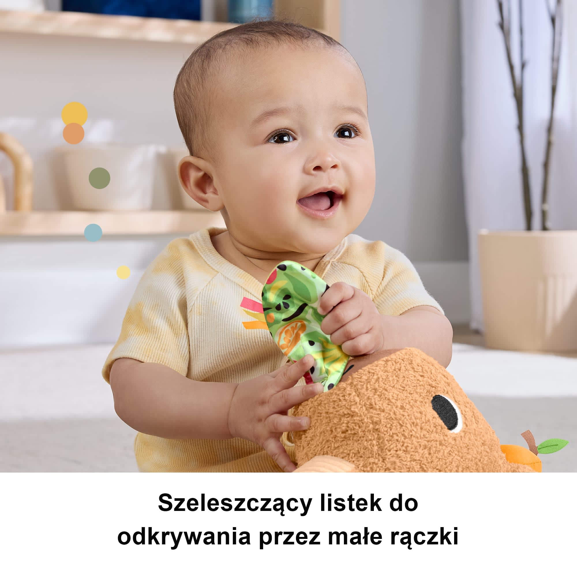 Fisher-Price Kapibara Sensoryczna przytulanka Zabawka dla niemowląt 3m+ - Image 5