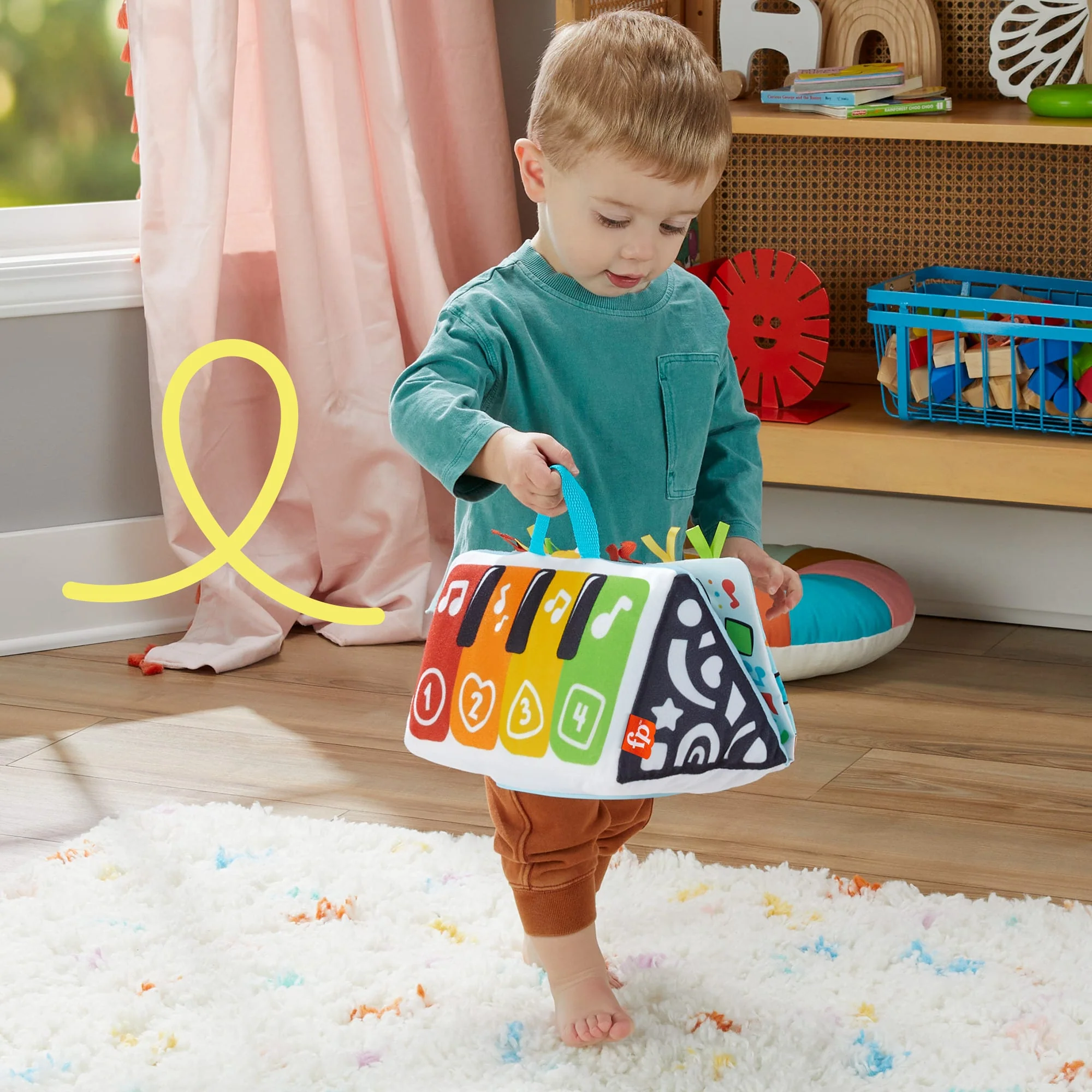 Fisher-Price Trappel En Speel Zachte Piano, Speelgoed Voor Baby'S Voor Spelen Op De Buik, Met Lichtjes En Muziek - Image 4