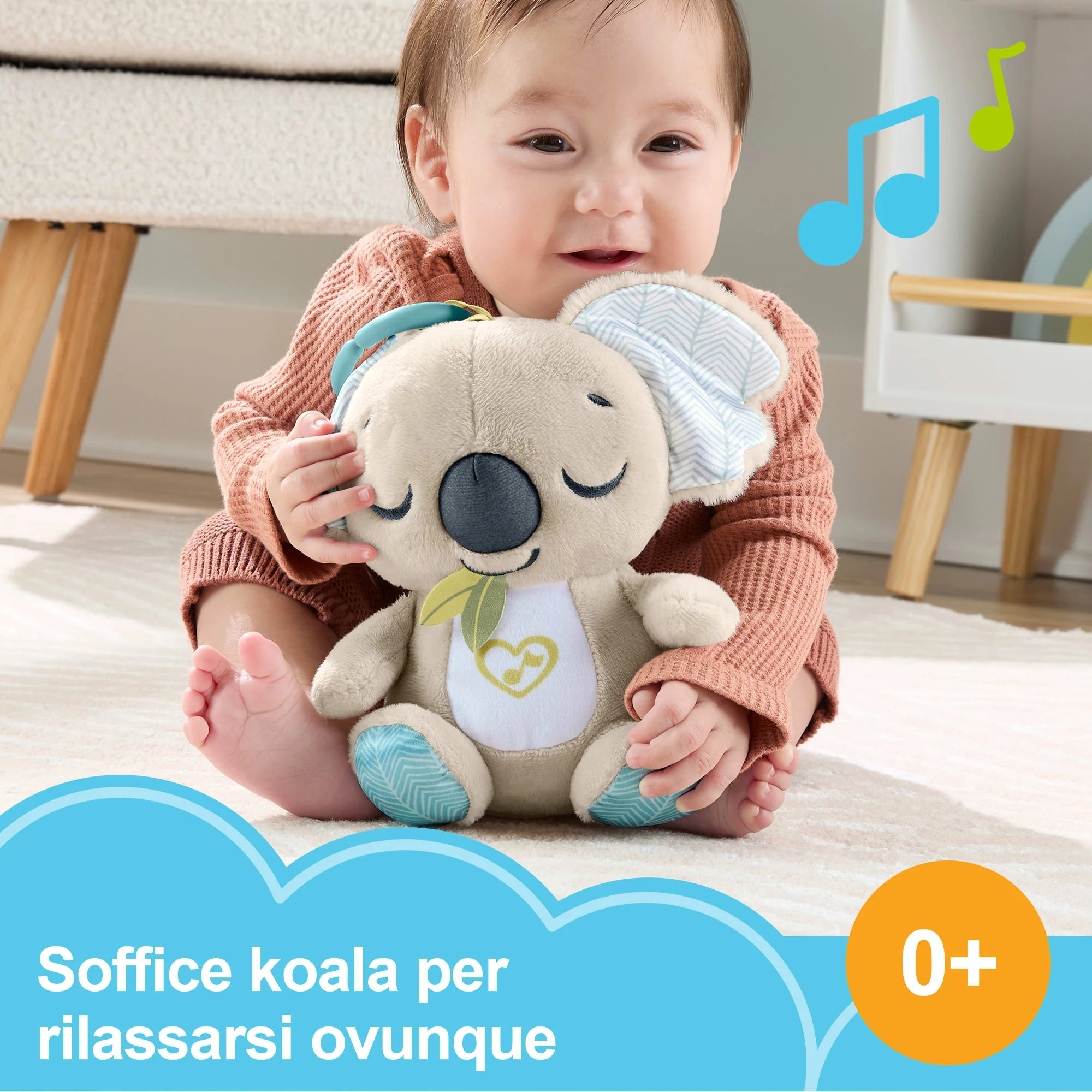 Fisher-Price Koala Rilassante Da Portare Ovunque, Unità Sonora Portatile in Peluche Per Neonati - Image 2