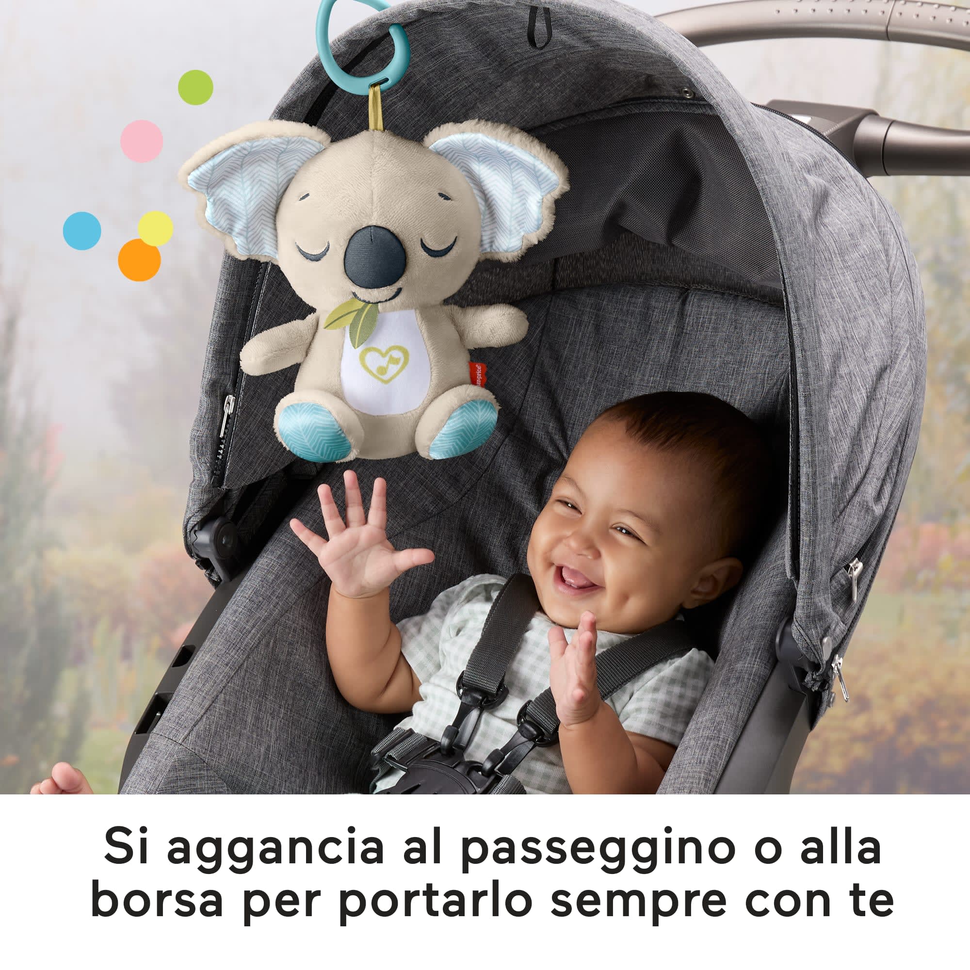 Fisher-Price Koala Rilassante Da Portare Ovunque, Unità Sonora Portatile in Peluche Per Neonati - Image 4