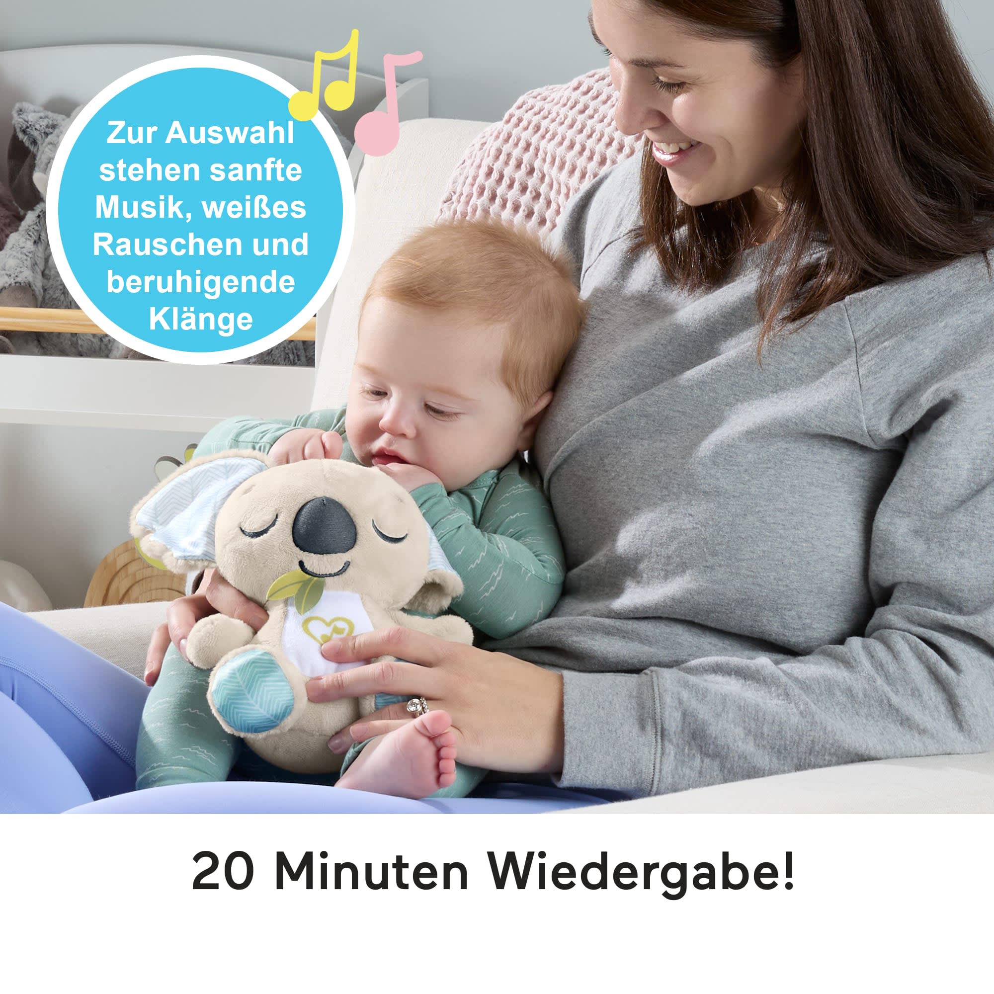 Fisher-Price Koala-Spieluhr Für Unterwegs, Plüsch-Spielzeug Für Neugeborene - Image 3