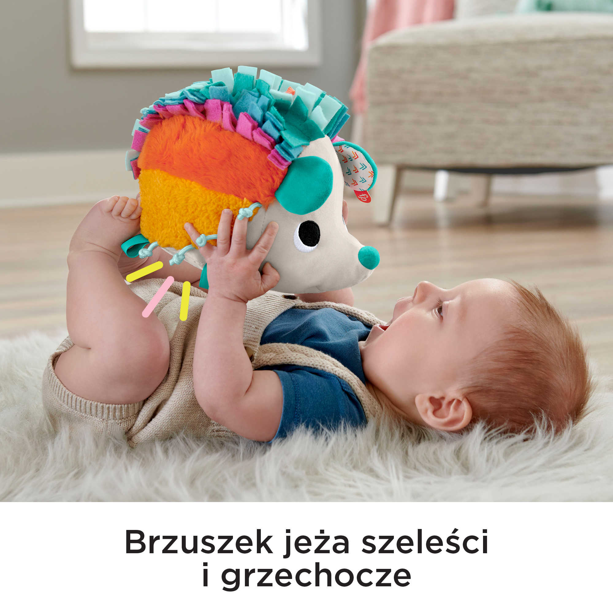 Fisher-Price® Kolorowy jeż Sensoryczna przytulanka - Image 5