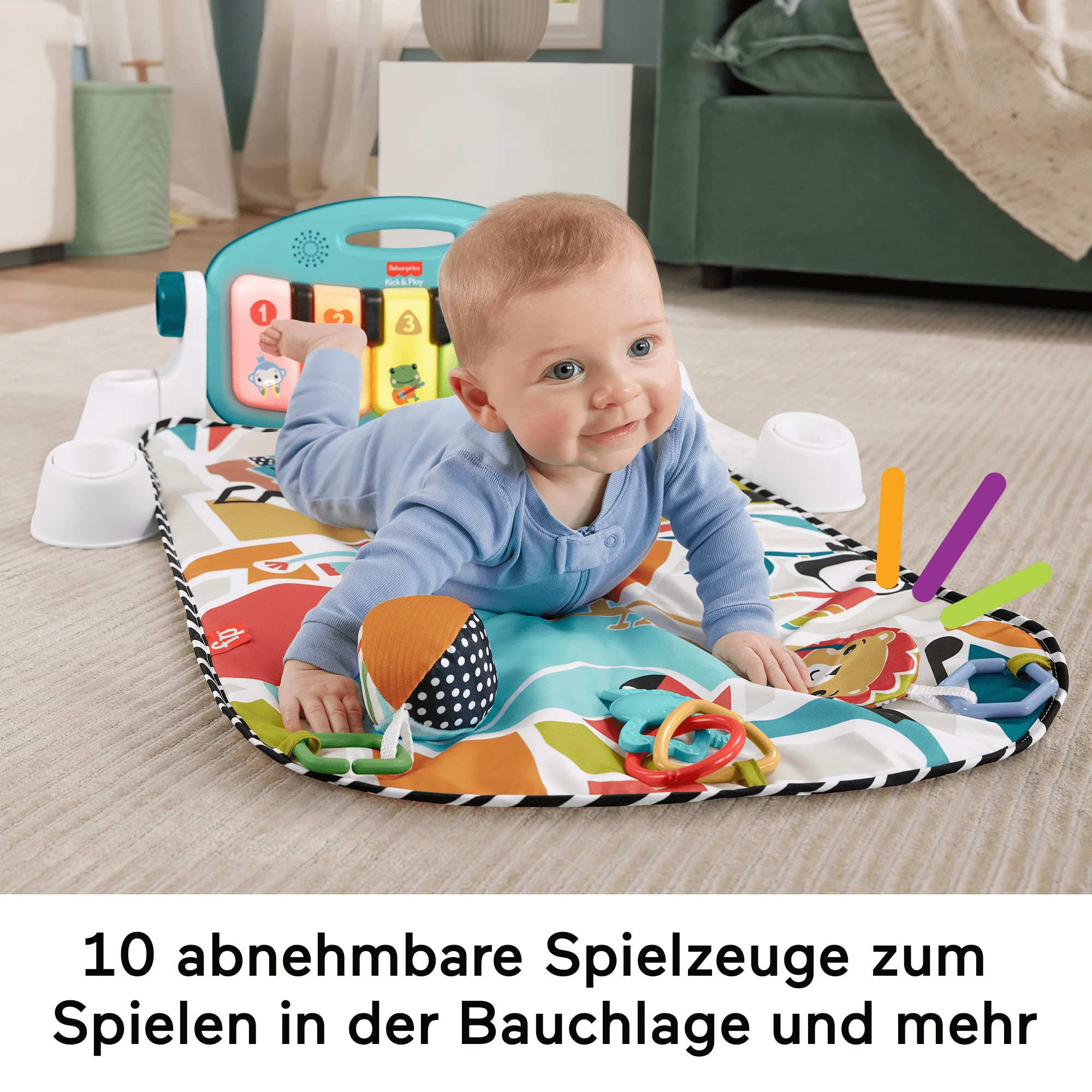 Fisher-Price Kontrast Kick & Play Pianospieldecke - Image 3