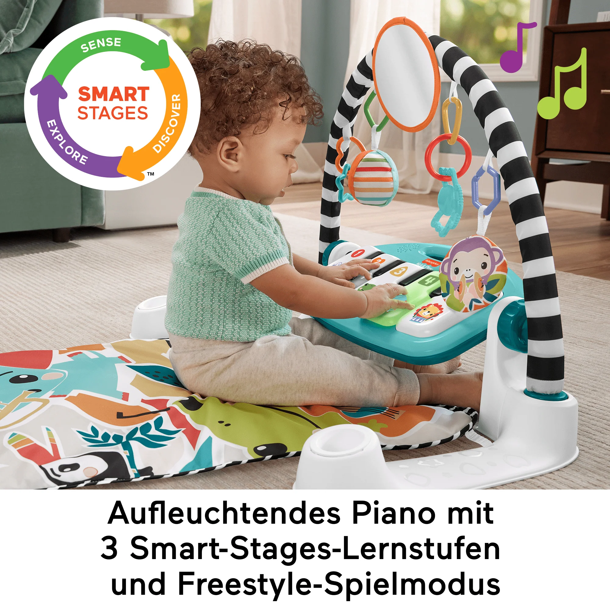 Fisher-Price Kontrast Kick & Play Pianospieldecke - Image 4