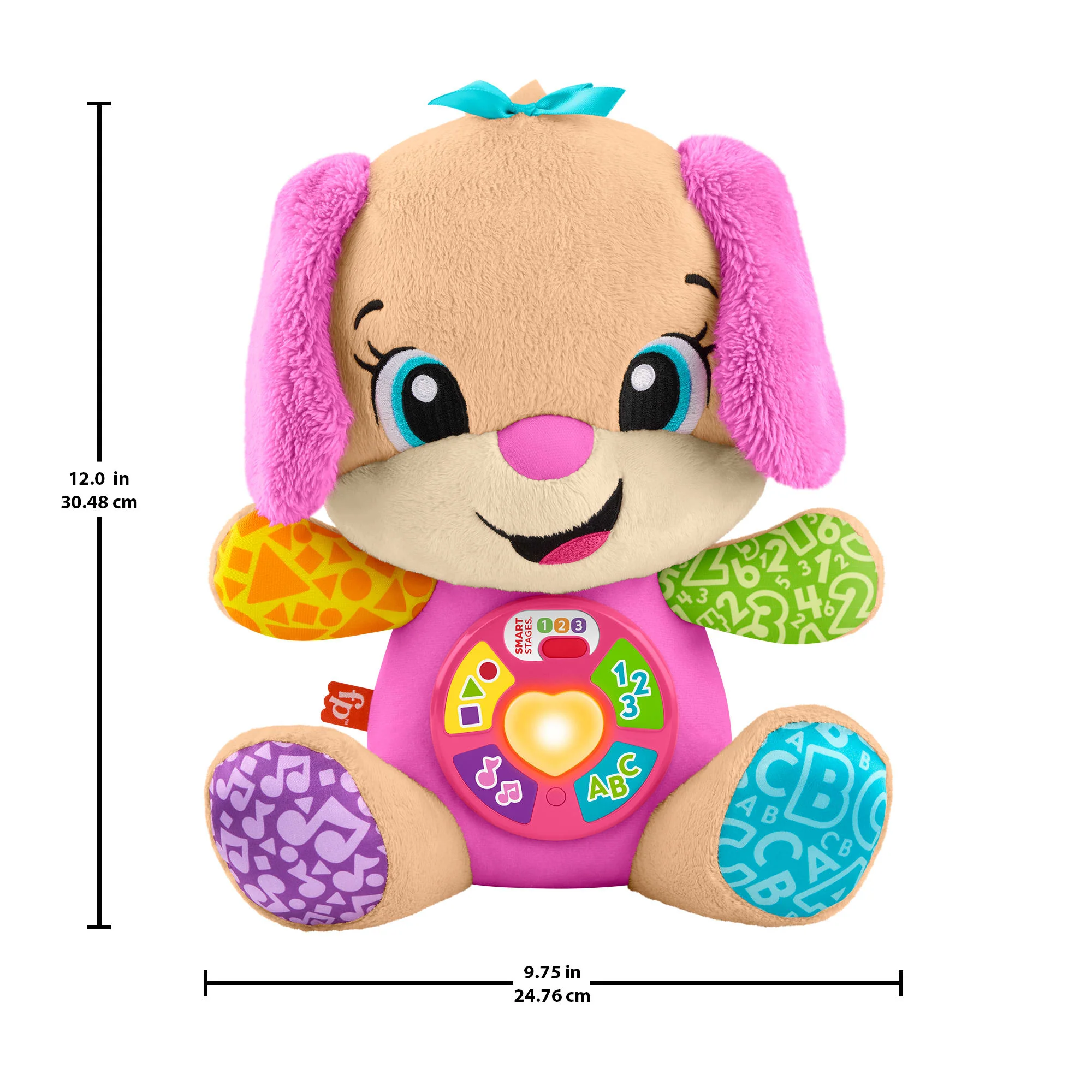 Peluche Musicale Sis Smart Stages Fisher-Price Ridi E Impara Rosa, Giocattolo Musicale Per L'Apprendimento Per Neonati, Versione Multilingue - Image 5