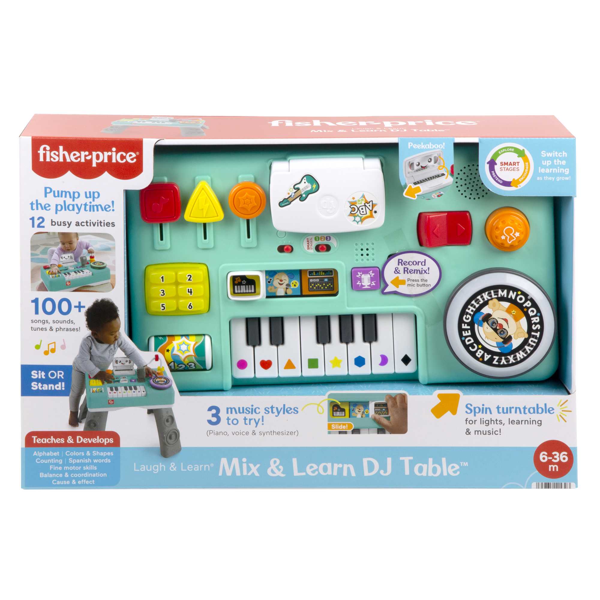 Fisher-Price Leerplezier Mixen En Leren Dj-Tafel, Muzikaal Educatief Speelgoed Voor Baby En Peuter, Meertalige Versie - Image 5
