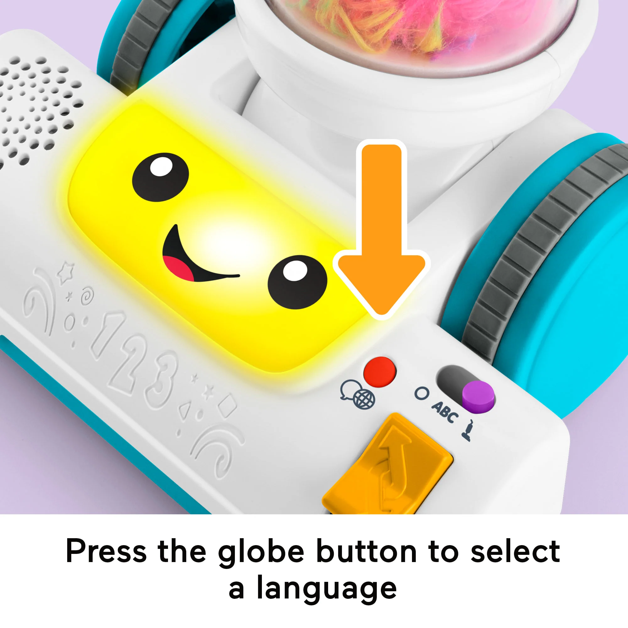 Fisher-Price Laugh & Learn 2-In-1 Vacuum Toddler Musical Learning Toy, Multilanguage Version - Image 3