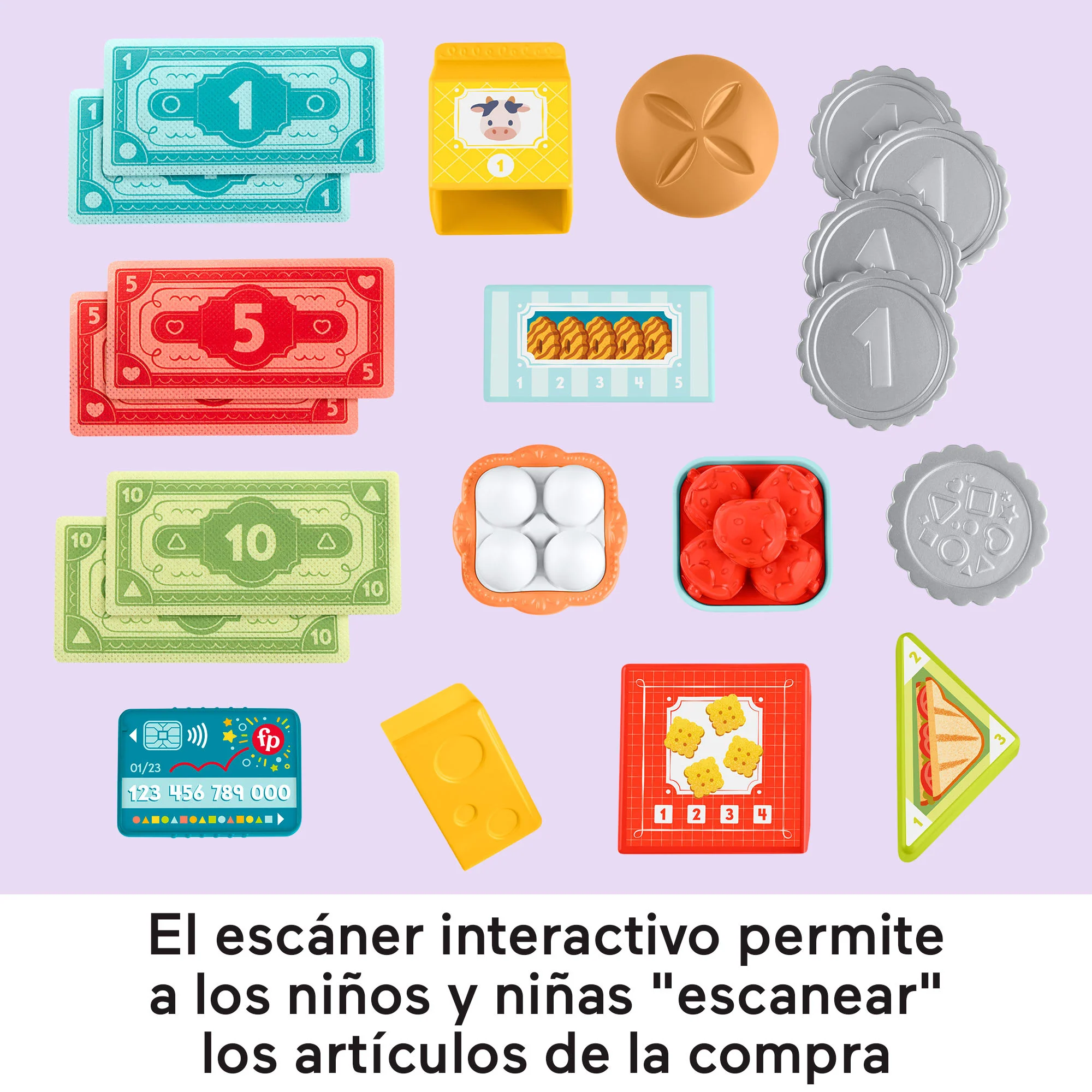 Caja Registradora Para Contar Y Comprar Laugh & Learn De Fisher-Price, Juguete De Aprendizaje Para Niñas Y Niños Pequeños, Versión Multilingüe - Image 5