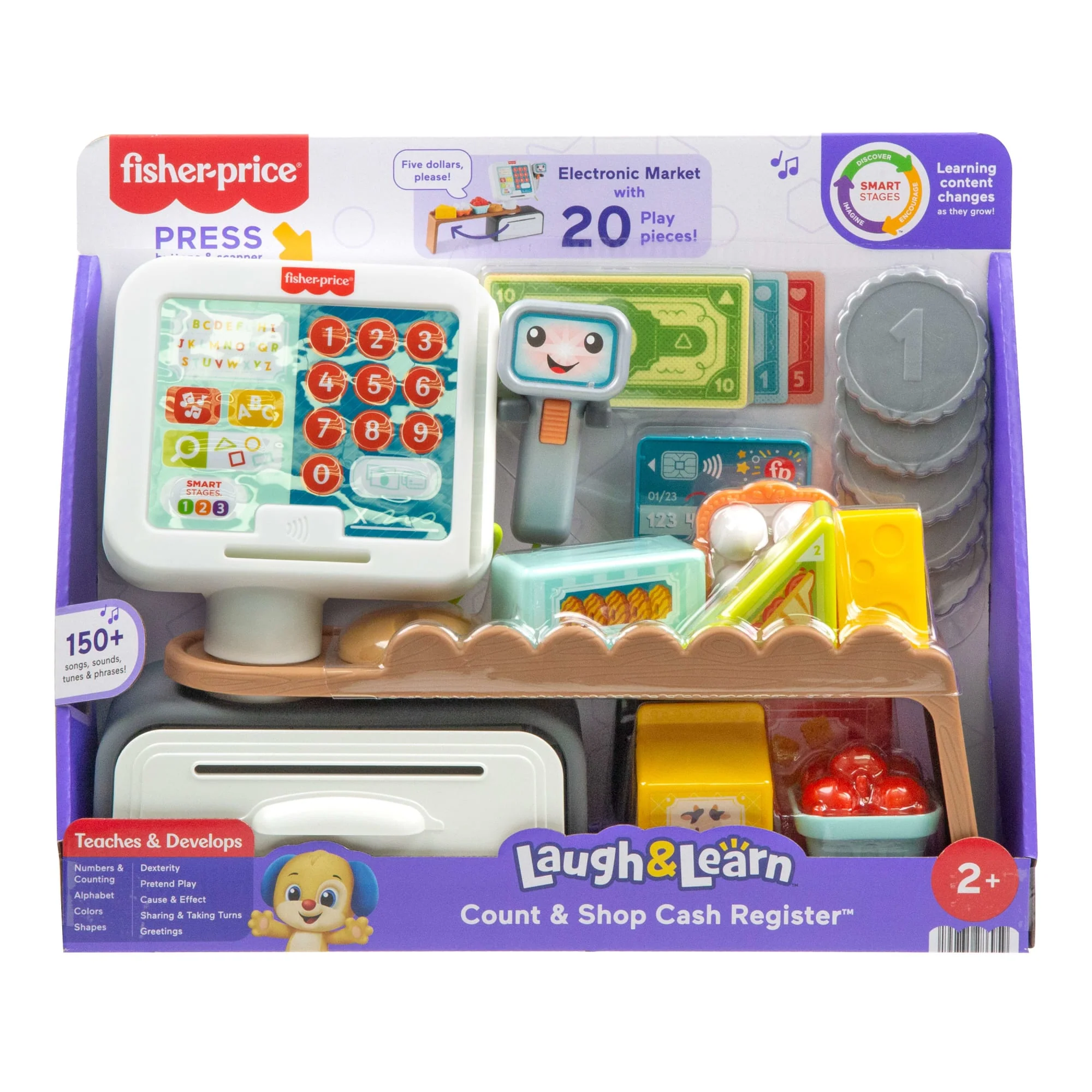 Caja Registradora Para Contar Y Comprar Laugh & Learn De Fisher-Price, Juguete De Aprendizaje Para Niñas Y Niños Pequeños, Versión Multilingüe - Image 6