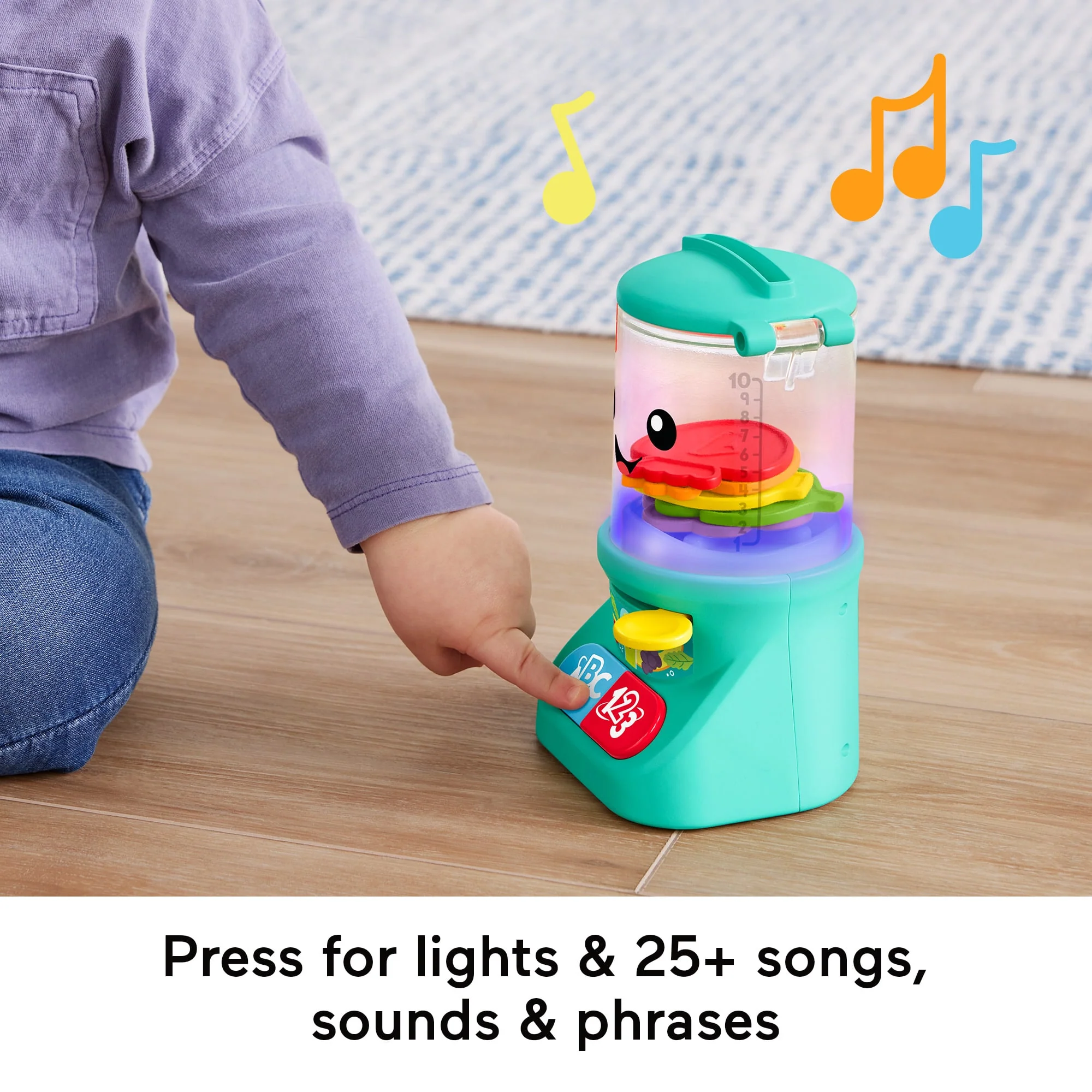 Fisher-Price Laugh & Learn Counting & Colors Smoothie Maker Musical Toy Blender For Infants - Image 3