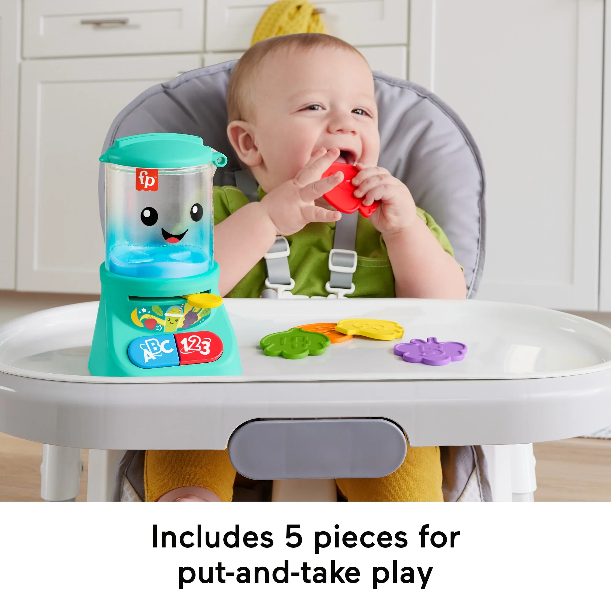 Fisher-Price Laugh & Learn Counting & Colors Smoothie Maker Musical Toy Blender For Infants - Image 4