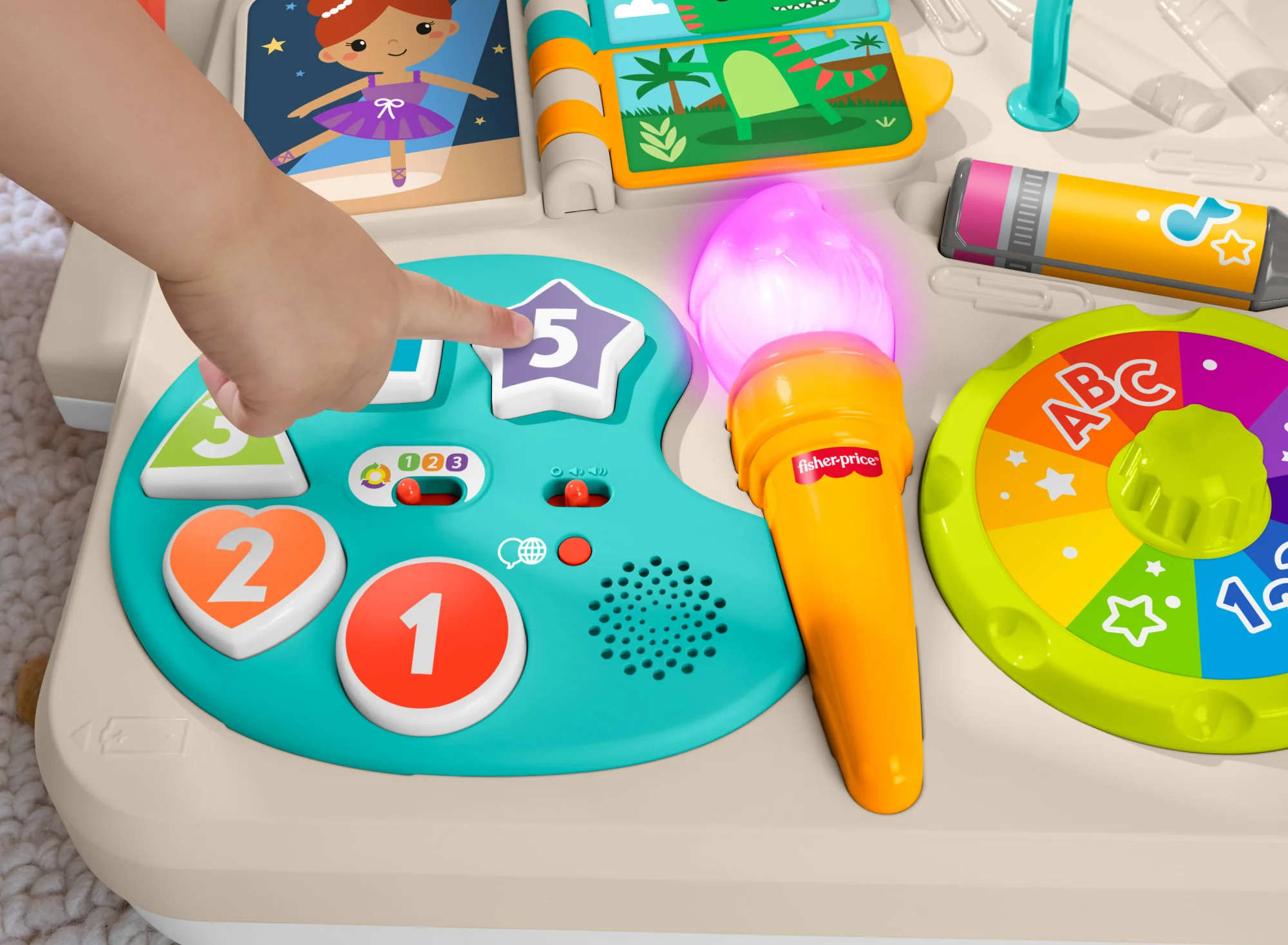 Mesa De Actividades 4 En 1 Y Caballete De Fisher-Price, Juguete Electrónico De Aprendizaje Para Bebés Y Niños Pequeños, Versión Multilingüe - Image 5