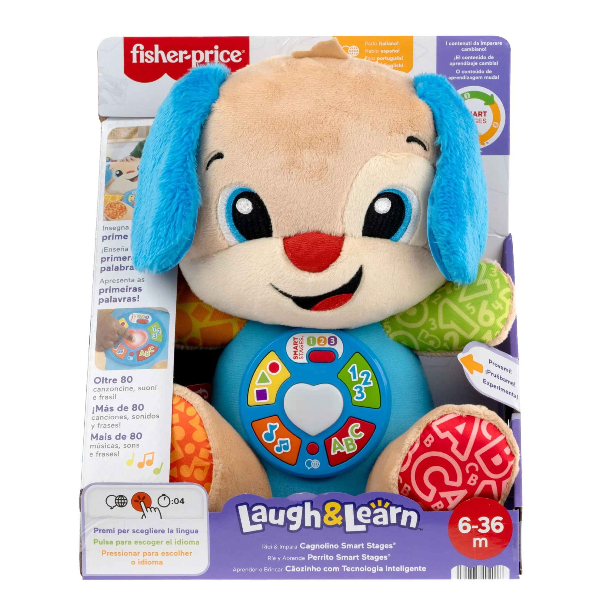 Juguete De Aprendizaje Musical Perrito Con Smart Stages De Laugh & Learn De Fisher-Price, Peluche Para Bebés En Versión Multilingüe - Image 6