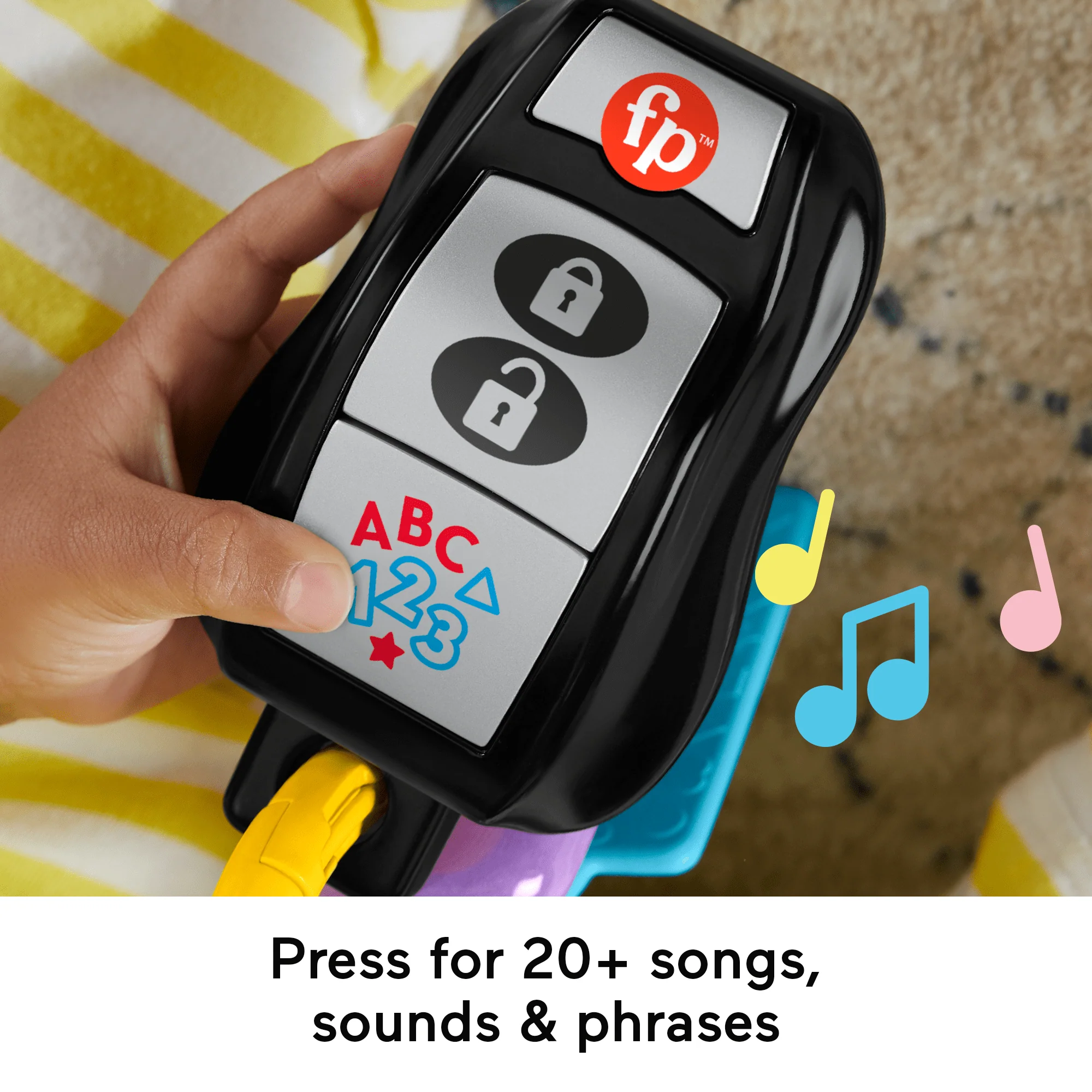 Fisher-Price Laugh & Learn Play & Go Activity Keys Baby & Toddler Musical Learning Toy, Multilanguage Version - Image 4