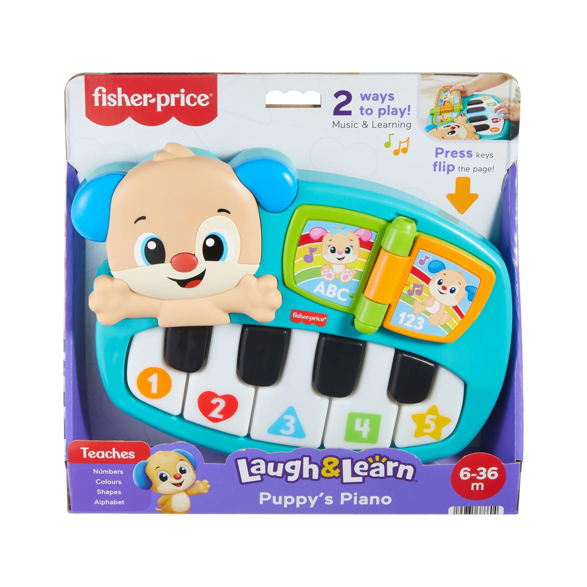 Fisher-Price Laugh & Learn Puppy's Piano, Baby & Toddler Musical Learning Toy, Uk English Version - Image 6
