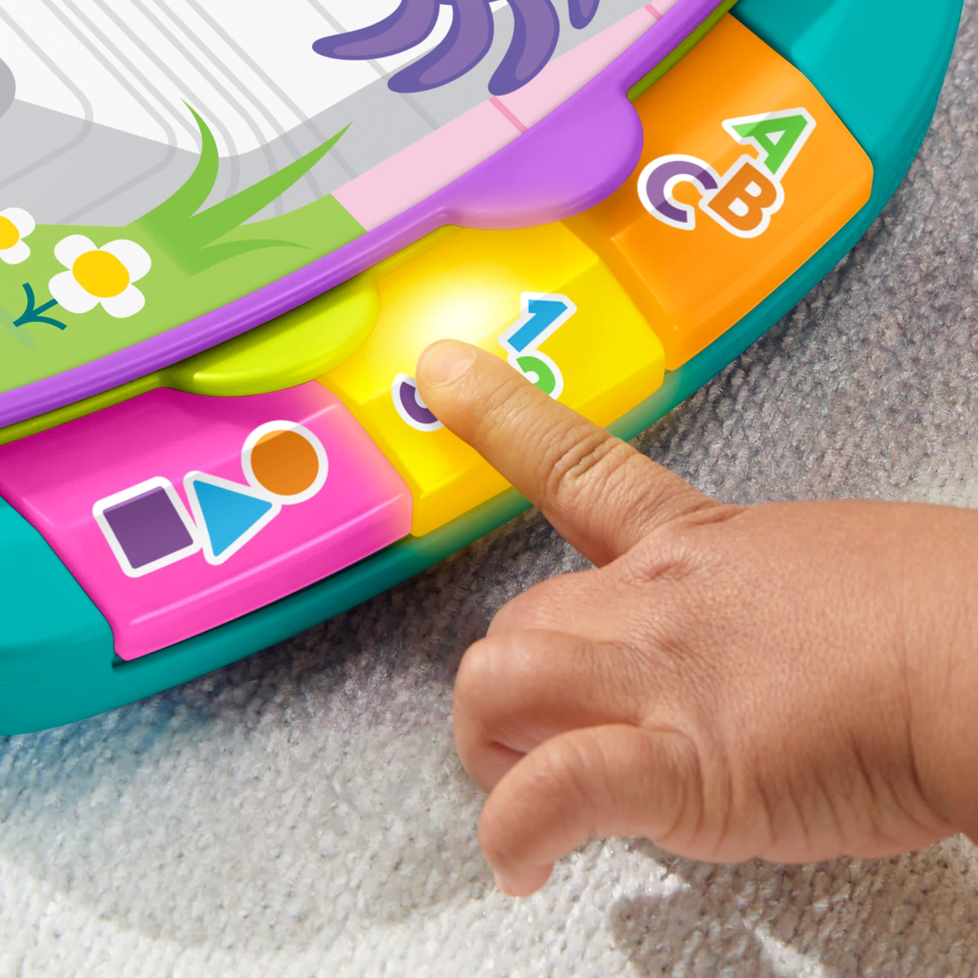 Fisher-Price „Ucz się i śmiej!” Książka z wierszykami (Turkusowa) Edukacyjna zabawka interaktywna dla dzieci 6-36 mies. Polska wersja językowa - Image 3