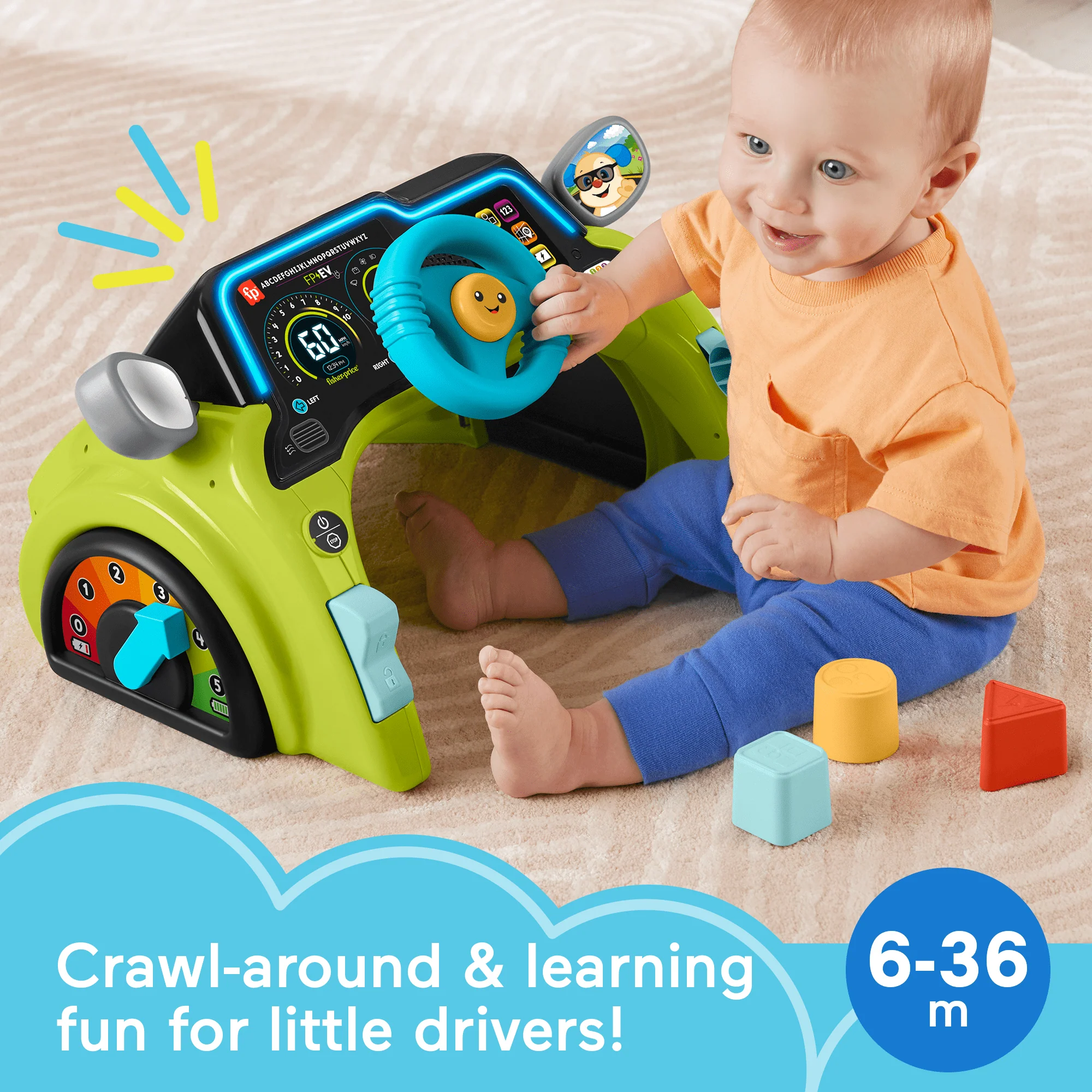 Fisher-Price Laugh & Learn Sit & Steer Driver - Image 2