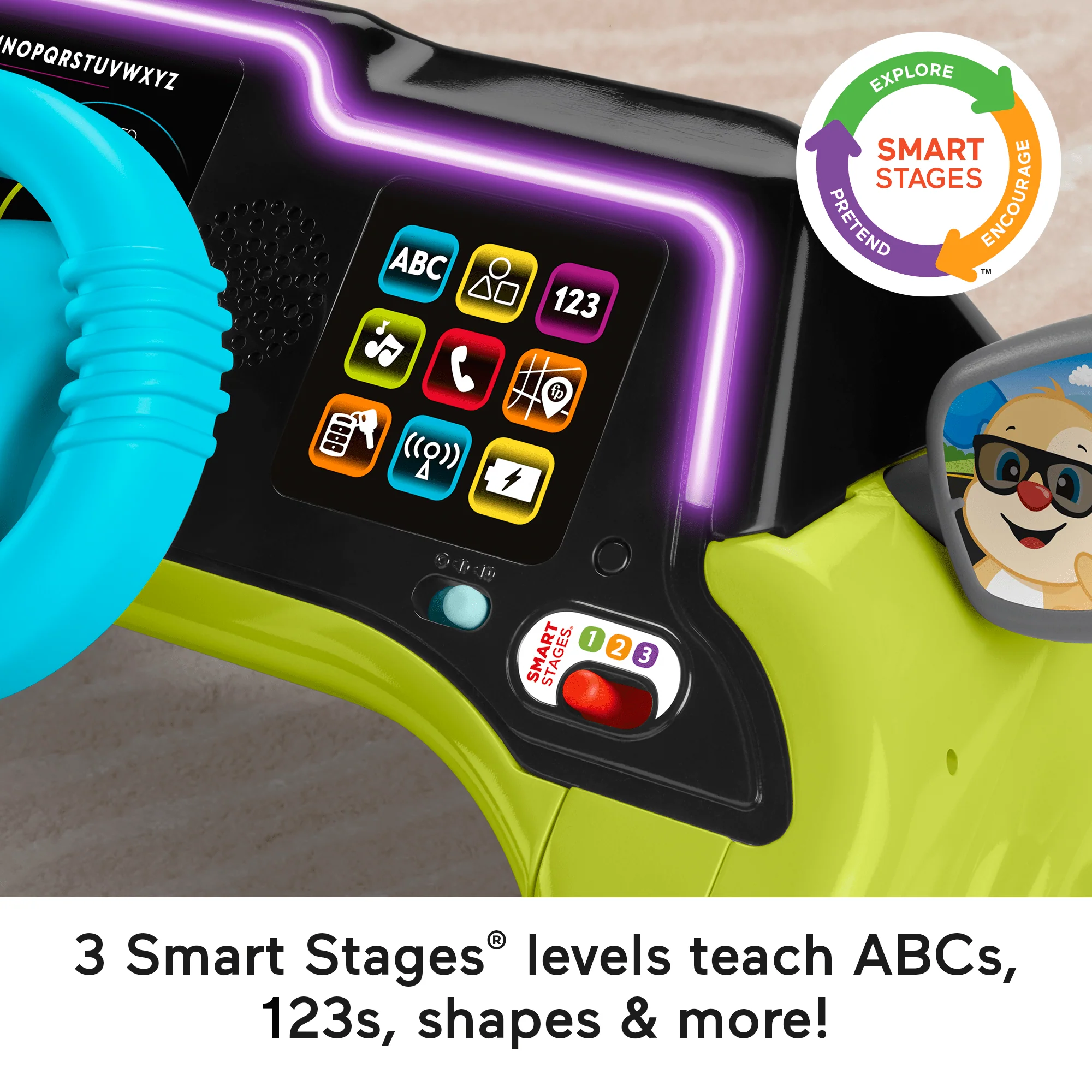 Fisher-Price Laugh & Learn Sit & Steer Driver - Image 3