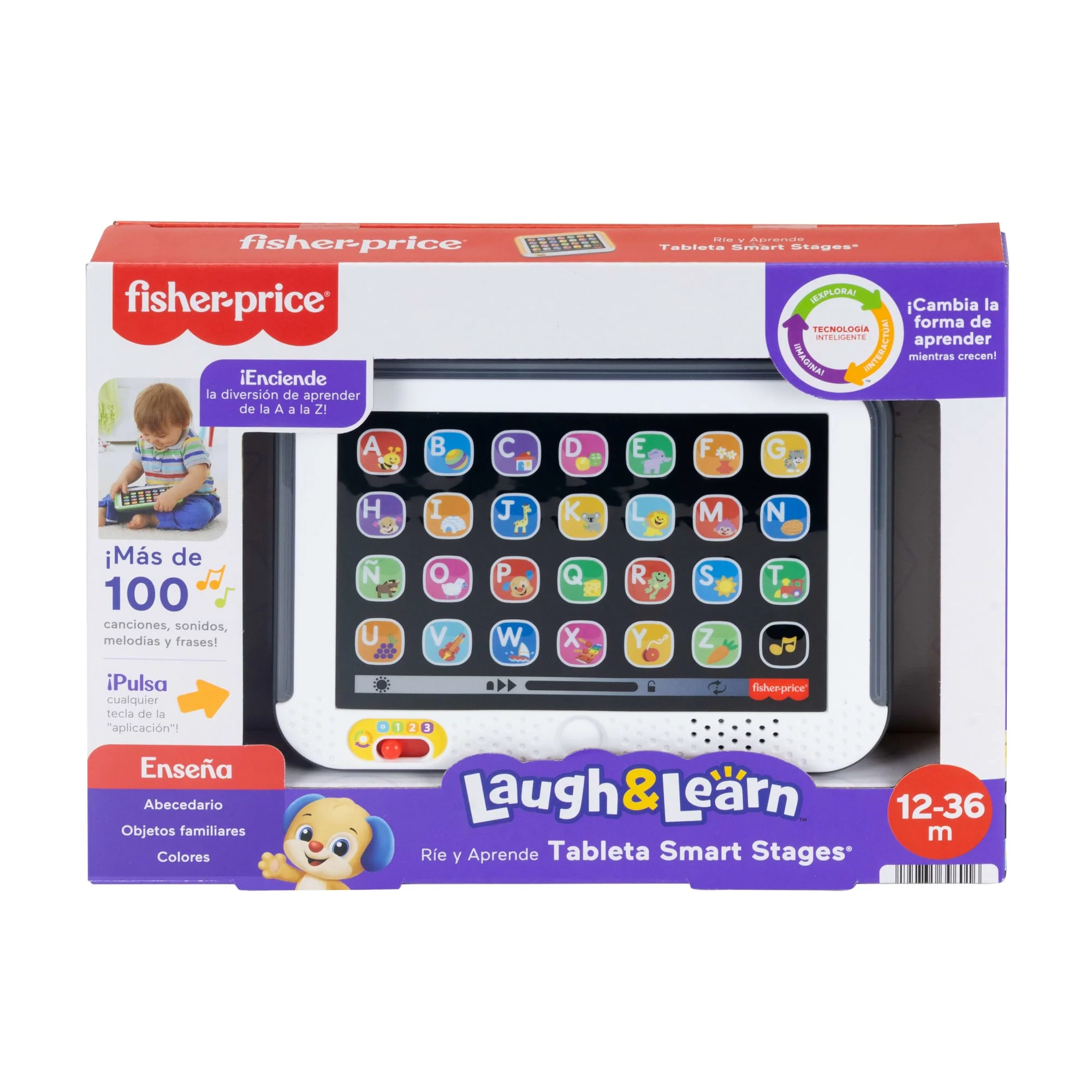 Tableta Smart Stages De Laugh & Learn De Fisher-Price, Juguete Electrónico De Aprendizaje Con Música Para Niños Y Niñas, Versión En Castellano - Image 6