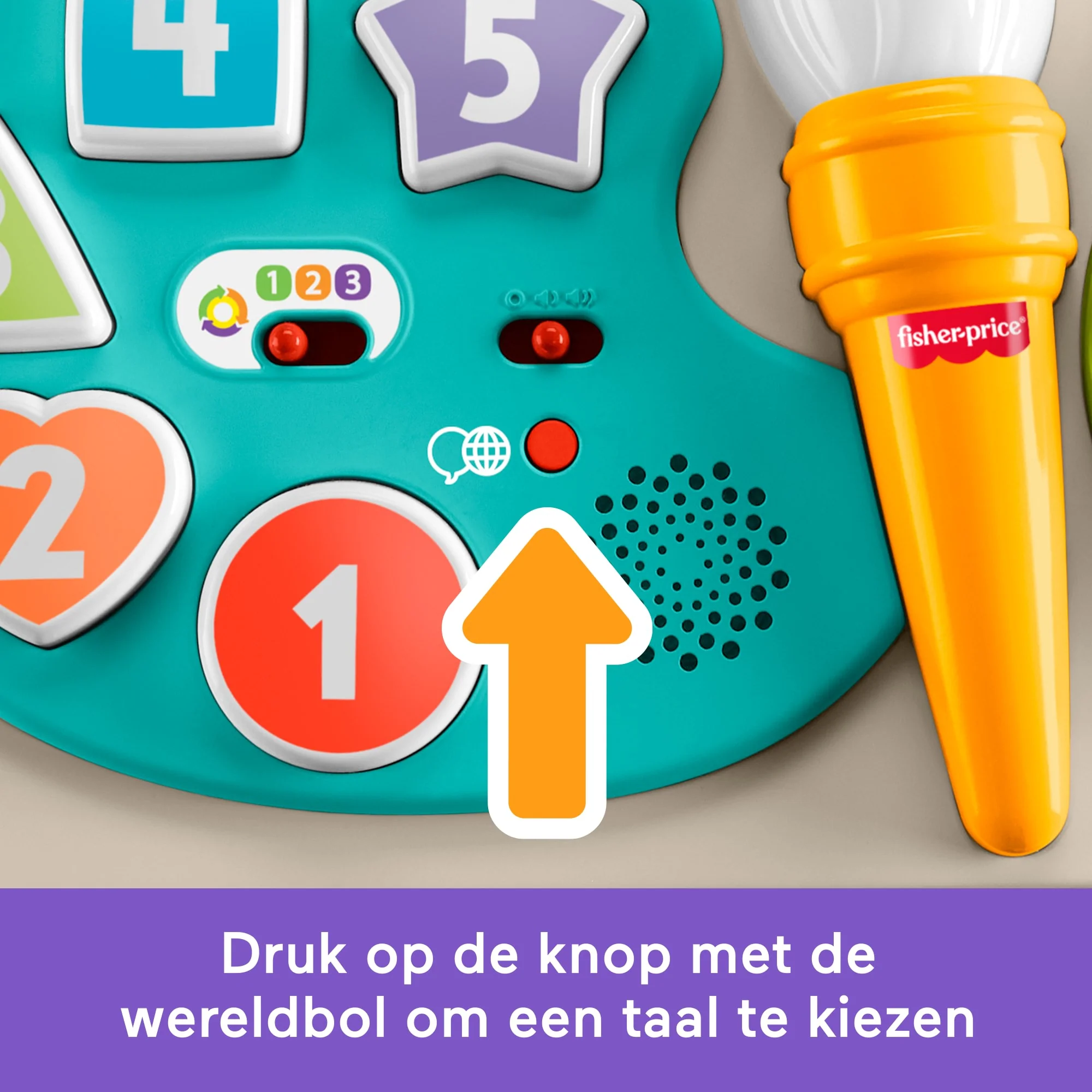 Fisher-Price 4-In-1 Activiteitentafel En Ezel, Elektronisch, Leerzaam Speelgoed Voor Baby's En Peuters, Meertalige Versie - Image 3