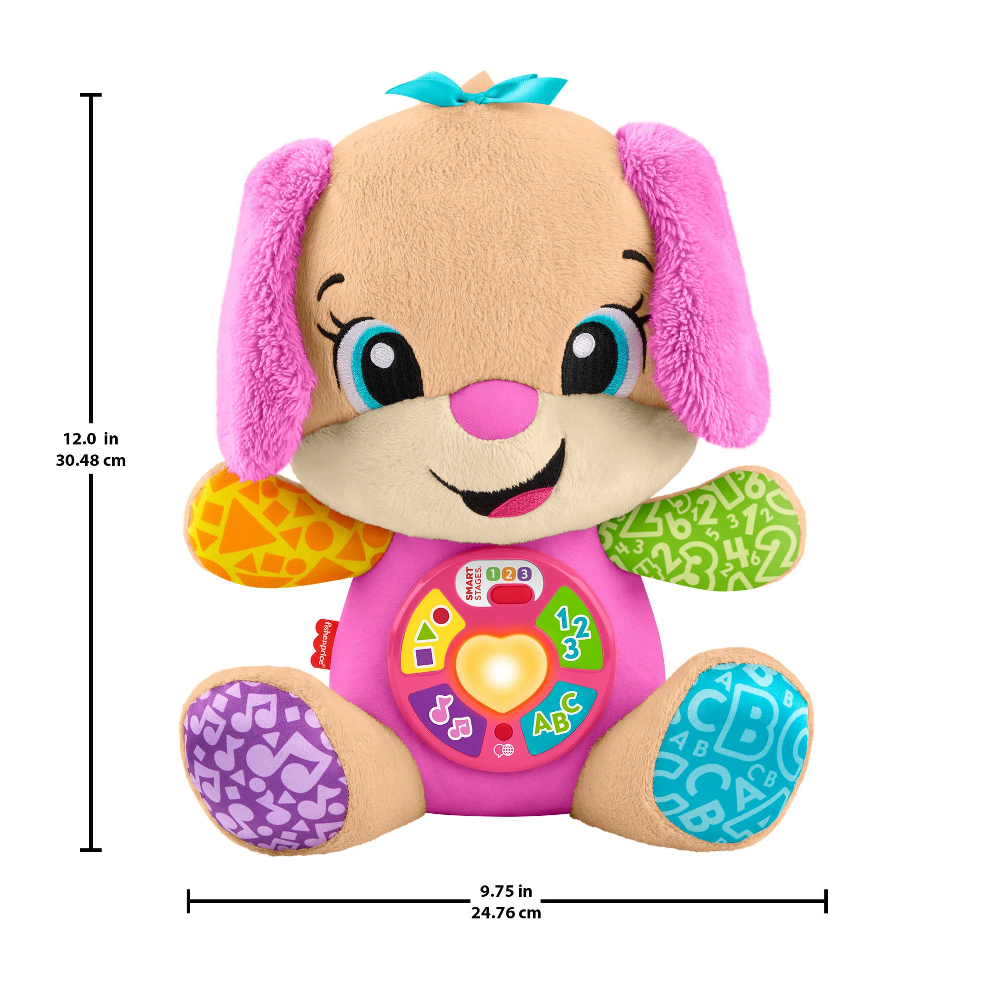 Fisher-Price Leerplezier Meegroeispeelgoed Zusje, Roze Muzikale Knuffel Voor Baby's, Leerzaam Speelgoed, Meertalige Versie - Image 5